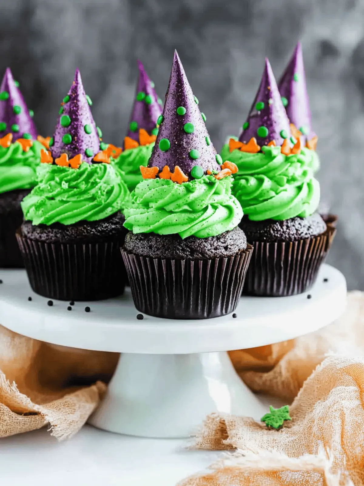 Witch Hat Cupcakes: Hauntingly Delicious Halloween Delights 4 Witch Hat Cupcakes