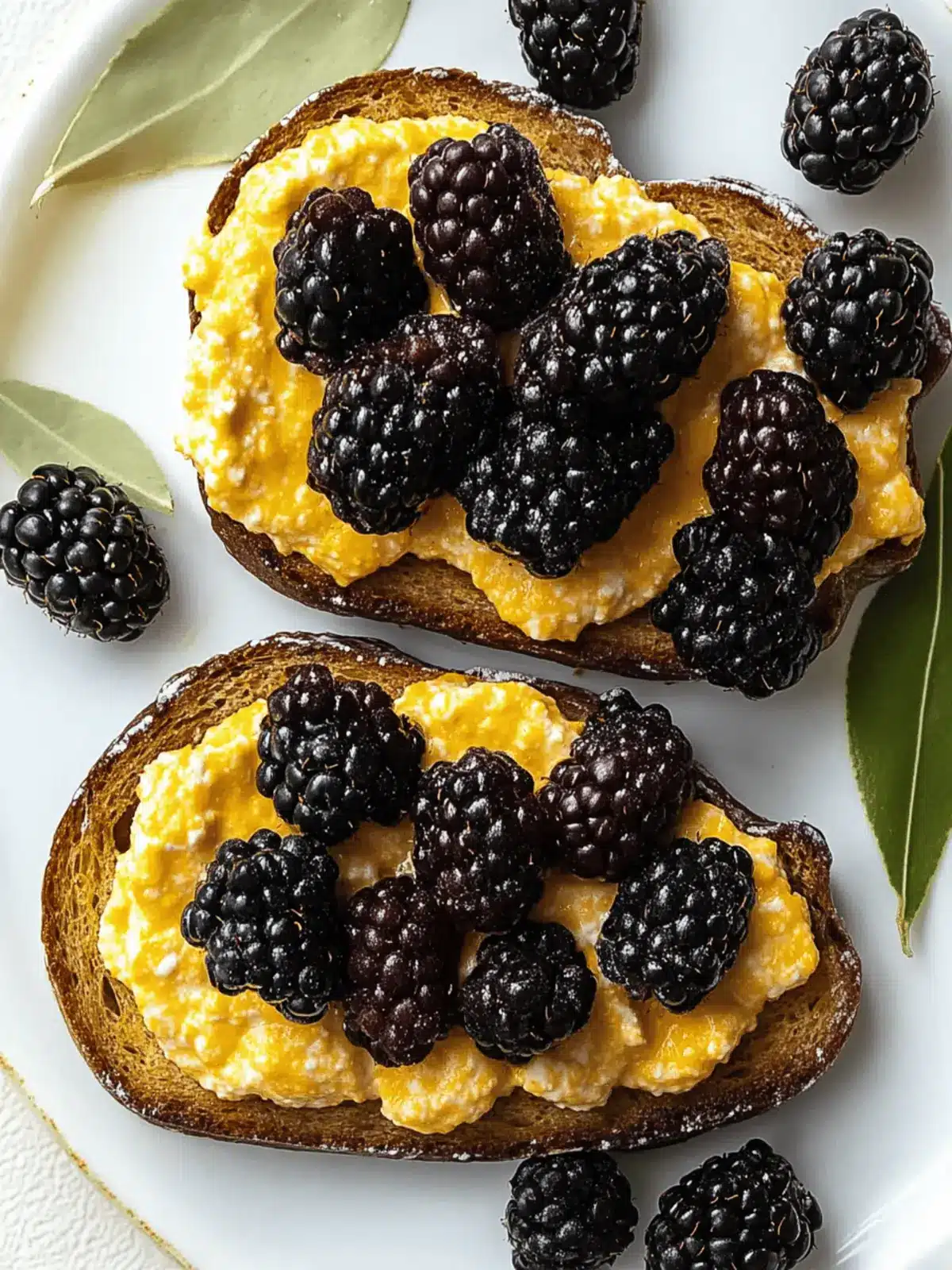 Delicious Pumpkin Whipped Ricotta Toast with Blackberries Bliss 3 Pumpkin Whipped Ricotta Toast with Blackberries