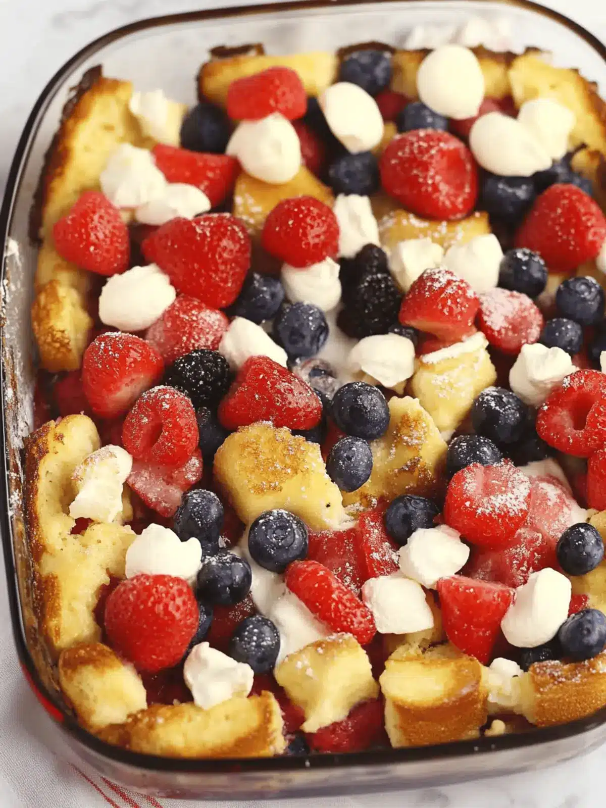 Red White and Blue French Toast Bake for Your Patriotic Brunch 5 Red White and Blue French Toast Bake