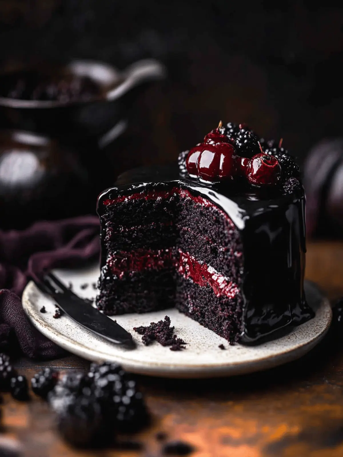 Irresistibly Rich Black Velvet Halloween Cake to Spook Your Guests 3 Black Velvet Halloween Cake