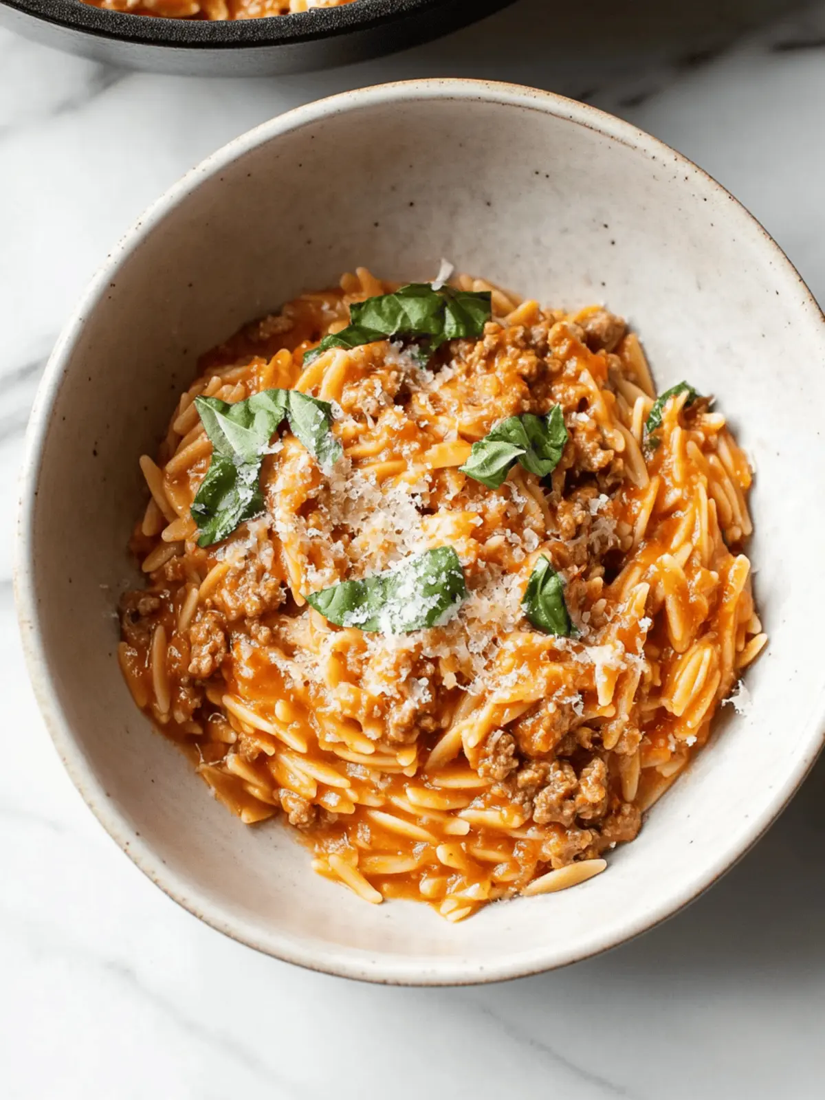 Creamy Ground Beef Orzo with Tomato Cream Sauce in 30 Minutes 4 Ground Beef Orzo with Tomato Cream Sauce