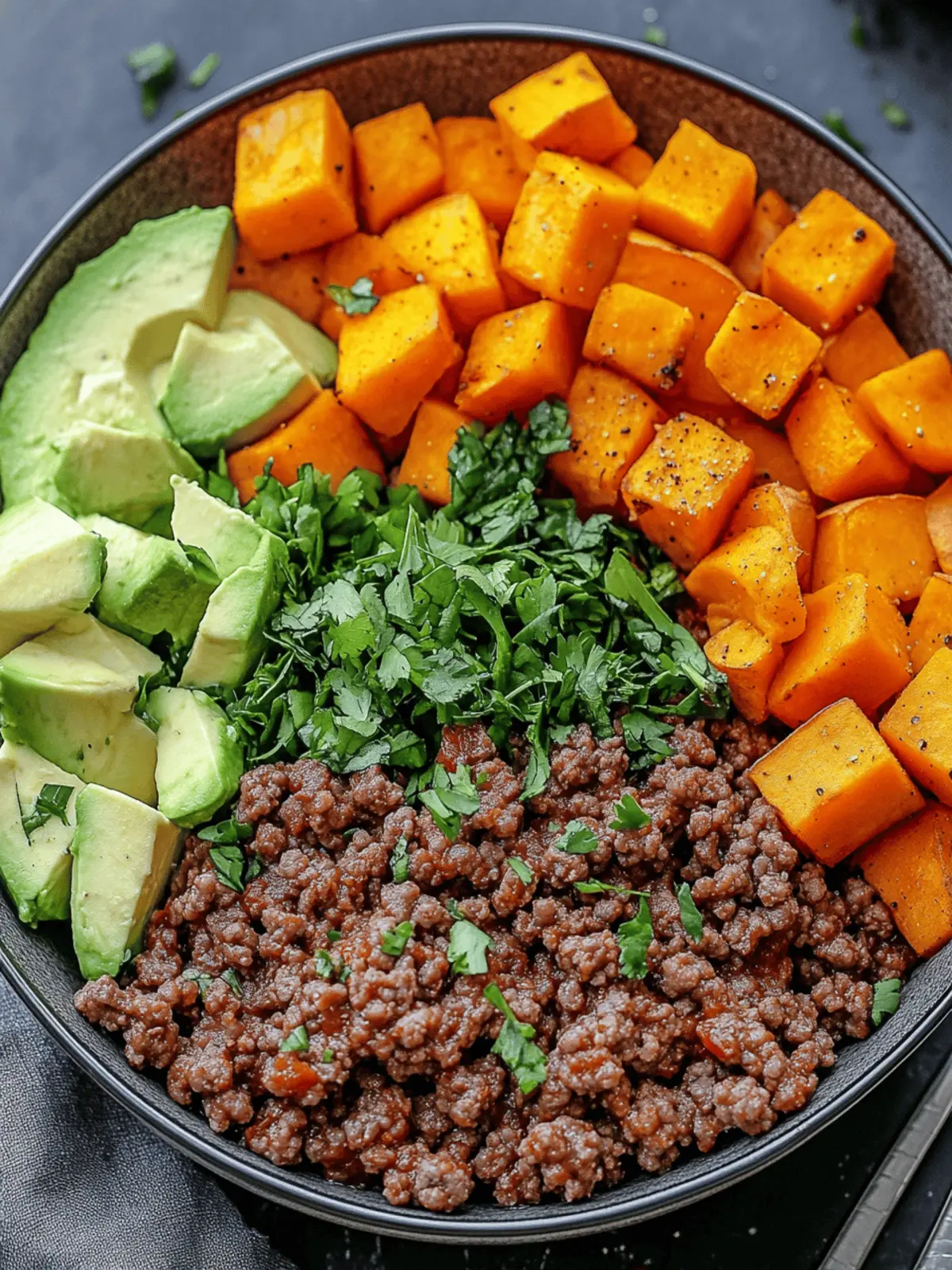 Spicy Ground Beef & Sweet Potato Protein Bowl for Easy Meals 5 Spicy Ground Beef & Sweet Potato Protein Bowl