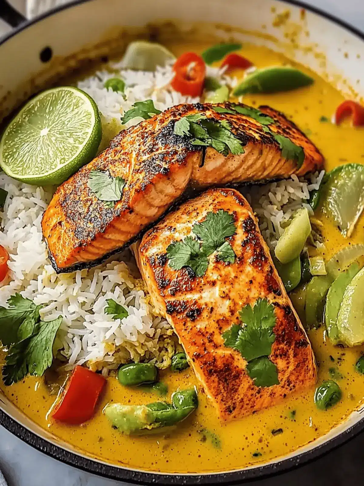 Caribbean Coconut Curry Salmon: A Quick One-Pan Delight 4 Caribbean Coconut Curry Salmon