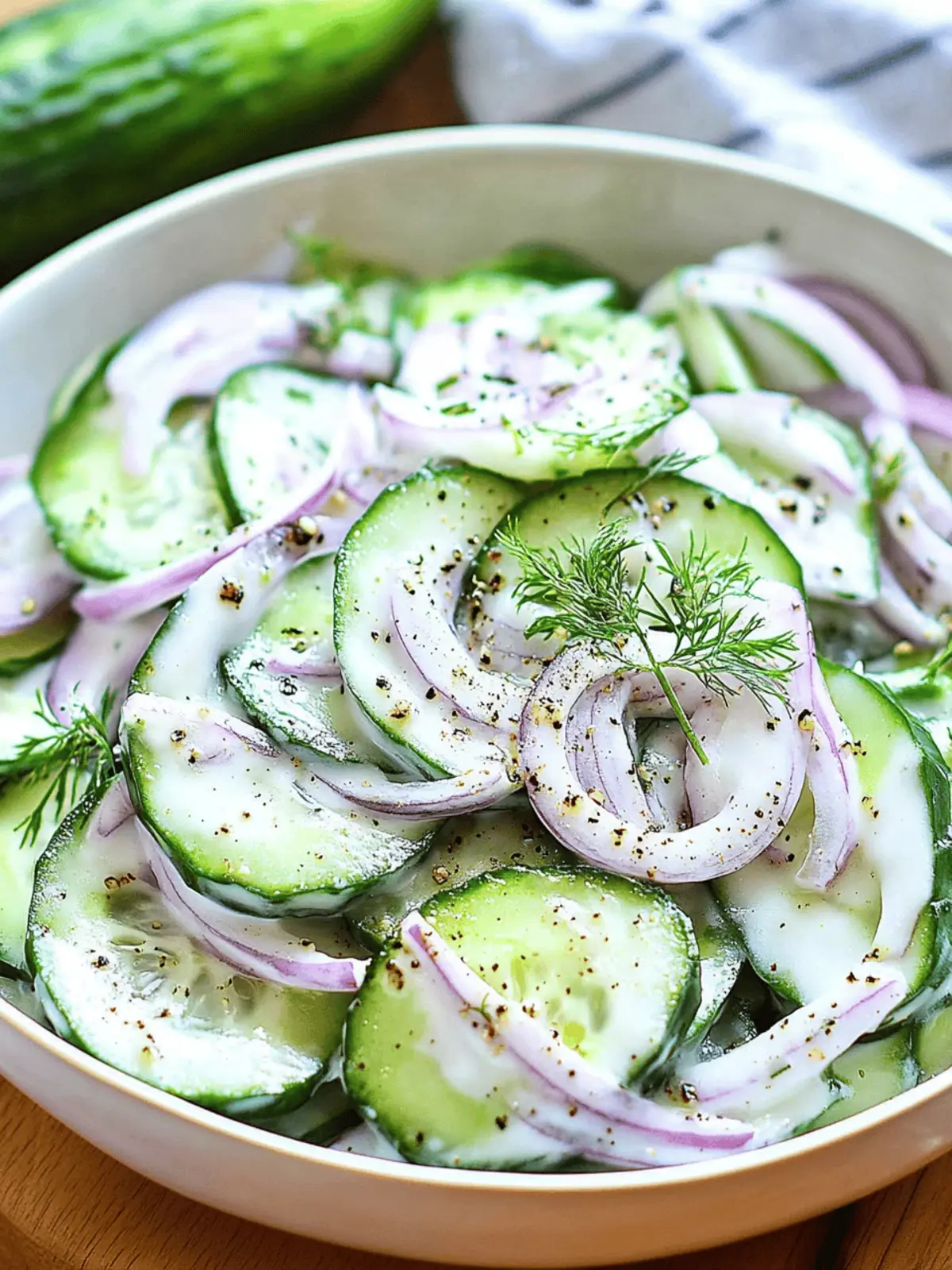 Delight in Freshness with Easy Creamy Cucumber Salad 2 Creamy Cucumber Salad