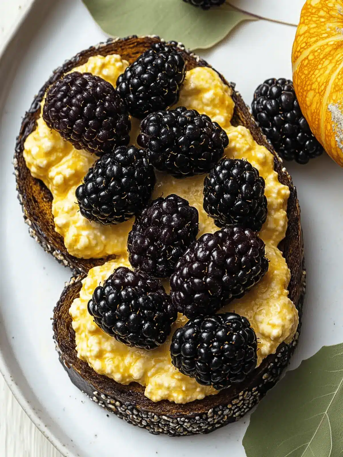 Delicious Pumpkin Whipped Ricotta Toast with Blackberries Bliss 4 Pumpkin Whipped Ricotta Toast with Blackberries