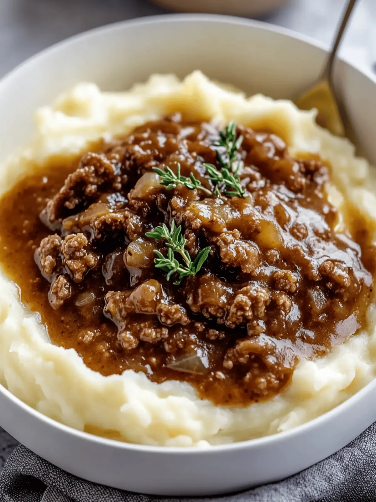 Ground Beef and Gravy Over Mashed Potatoes for Cozy Nights 4 Ground Beef and Gravy Over Mashed Potatoes