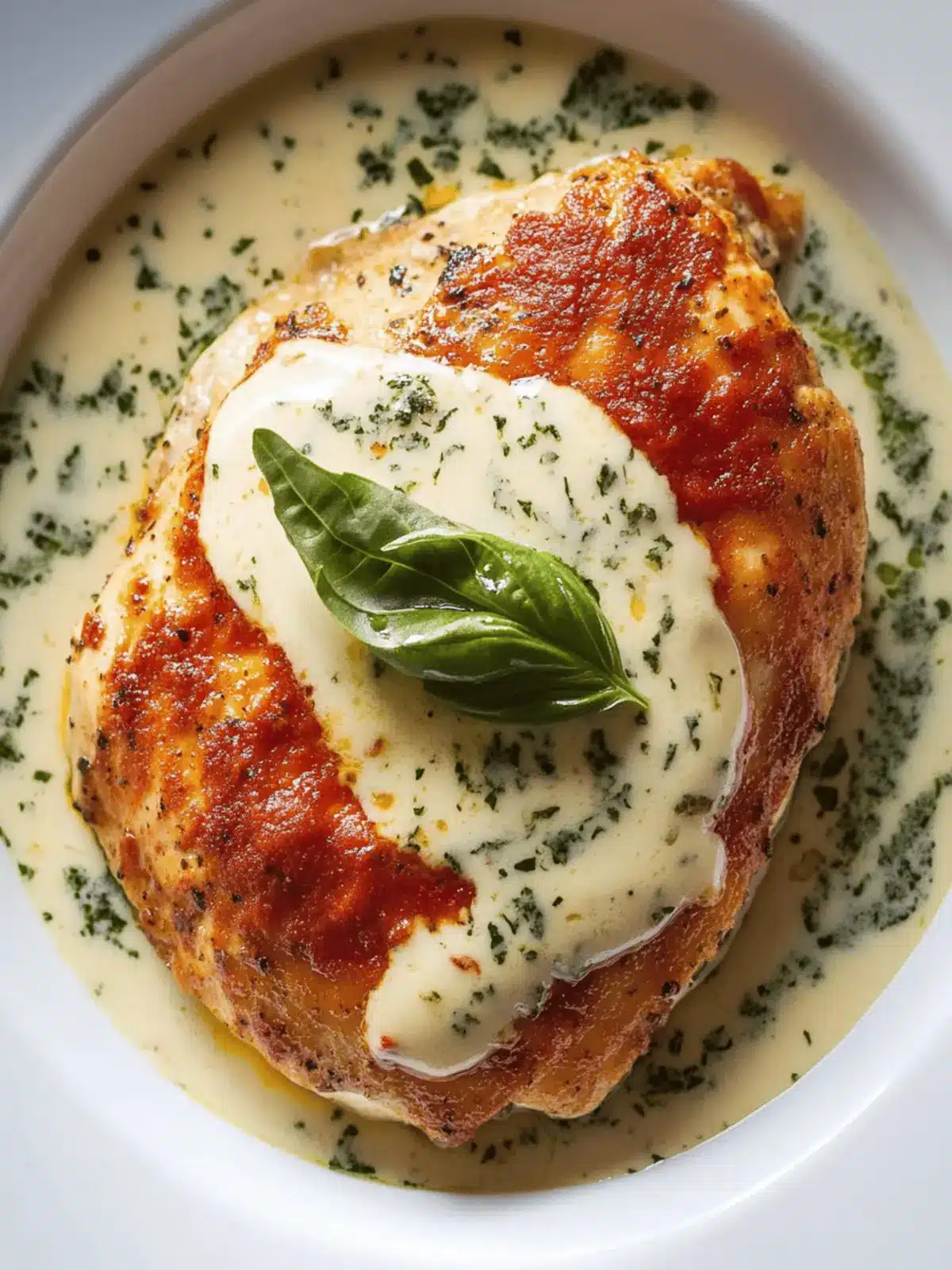 Mozzarella Chicken in Basil Cream Sauce for Effortless Weeknight Eats 5 Mozzarella Chicken in Basil Cream Sauce