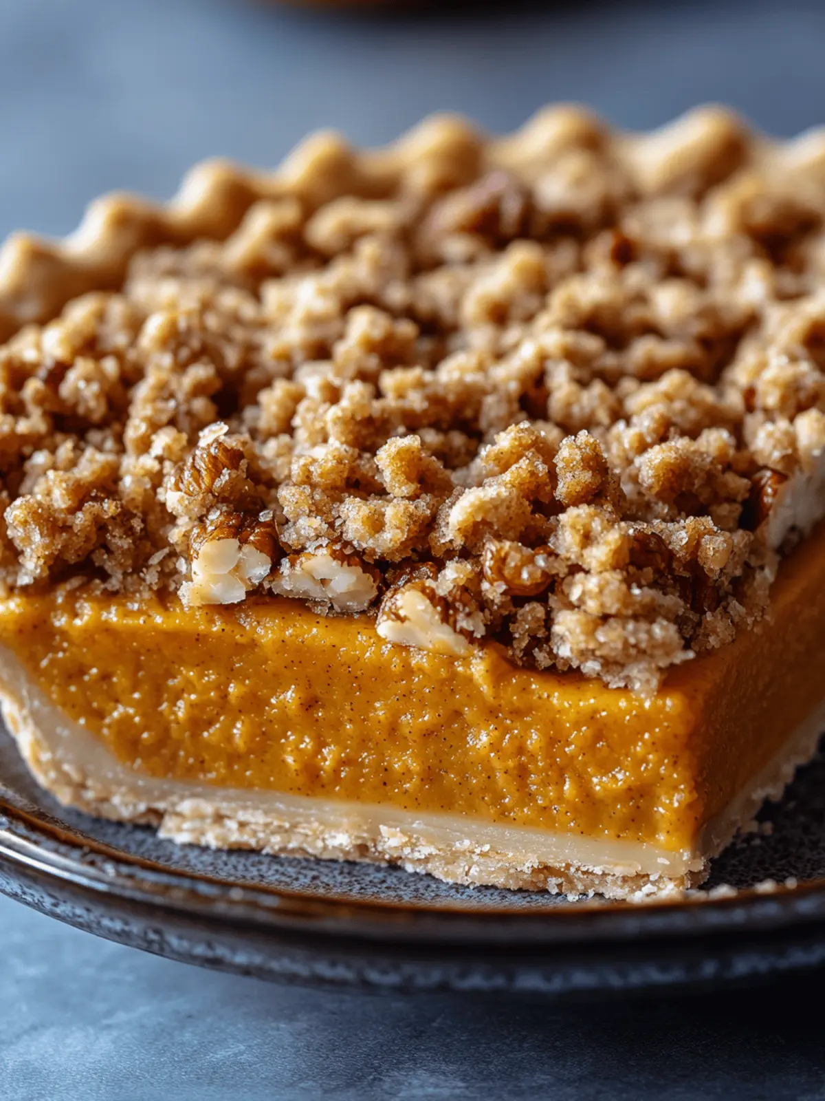 Bourbon Pumpkin Pie with Salted Brown Butter Pecan Magic 4 Bourbon Pumpkin Pie with a Salted Brown Butter Pecan Streusel