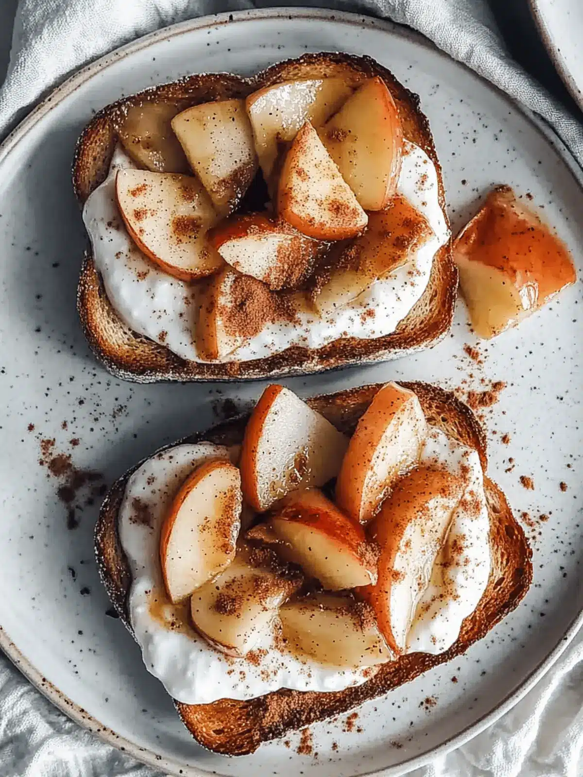 Sautéed Cinnamon Apples and Yogurt Toast for a Cozy Morning 5 Sautéed Cinnamon Apples and Yogurt Toast