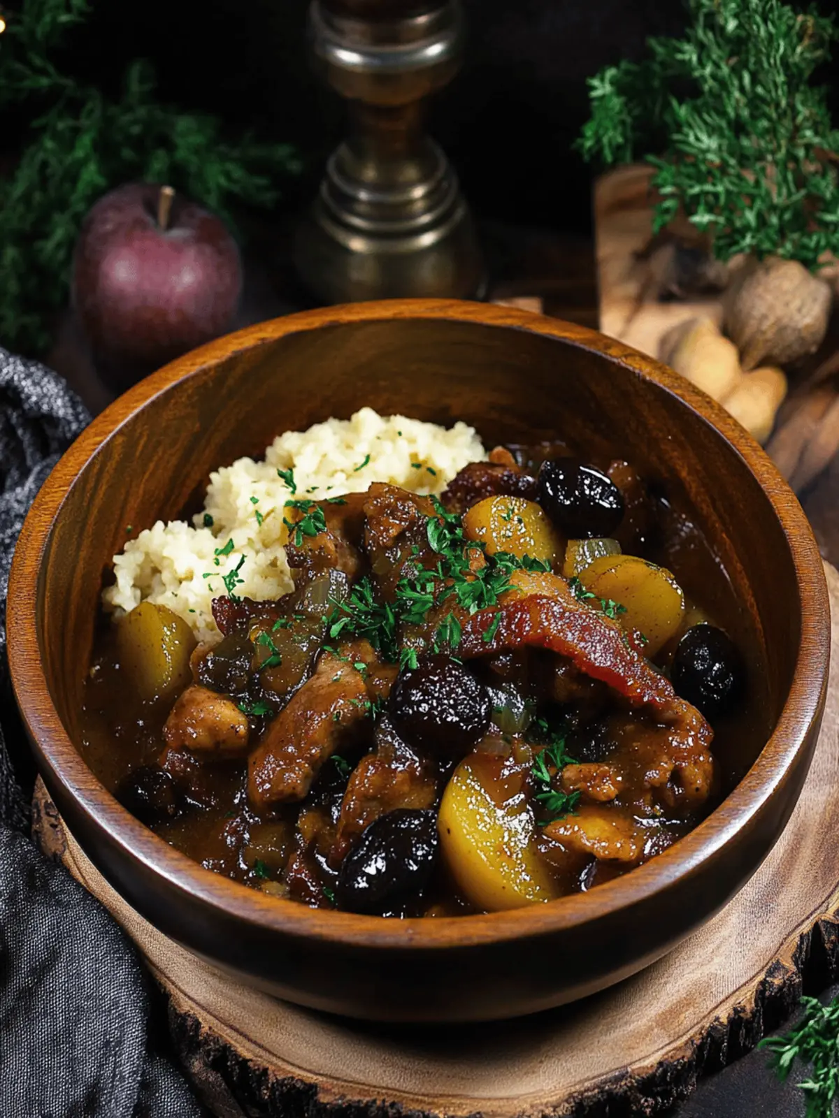 Pork Stew with Bacon, Apples, and Prunes for Cozy Nights 2 Pork Stew with Bacon, Apples, and Prunes
