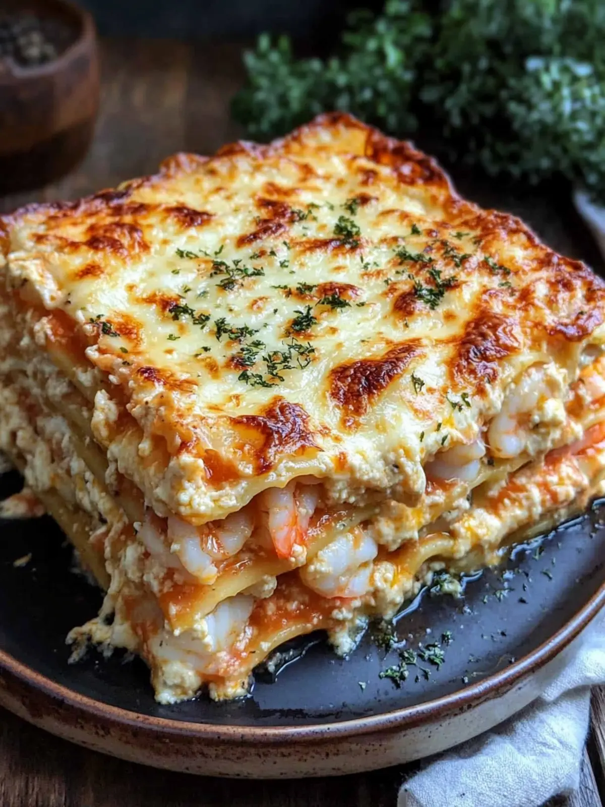 Savory Shrimp Crab Lasagna with Creamy Alfredo Bliss 2 Shrimp Crab Lasagna