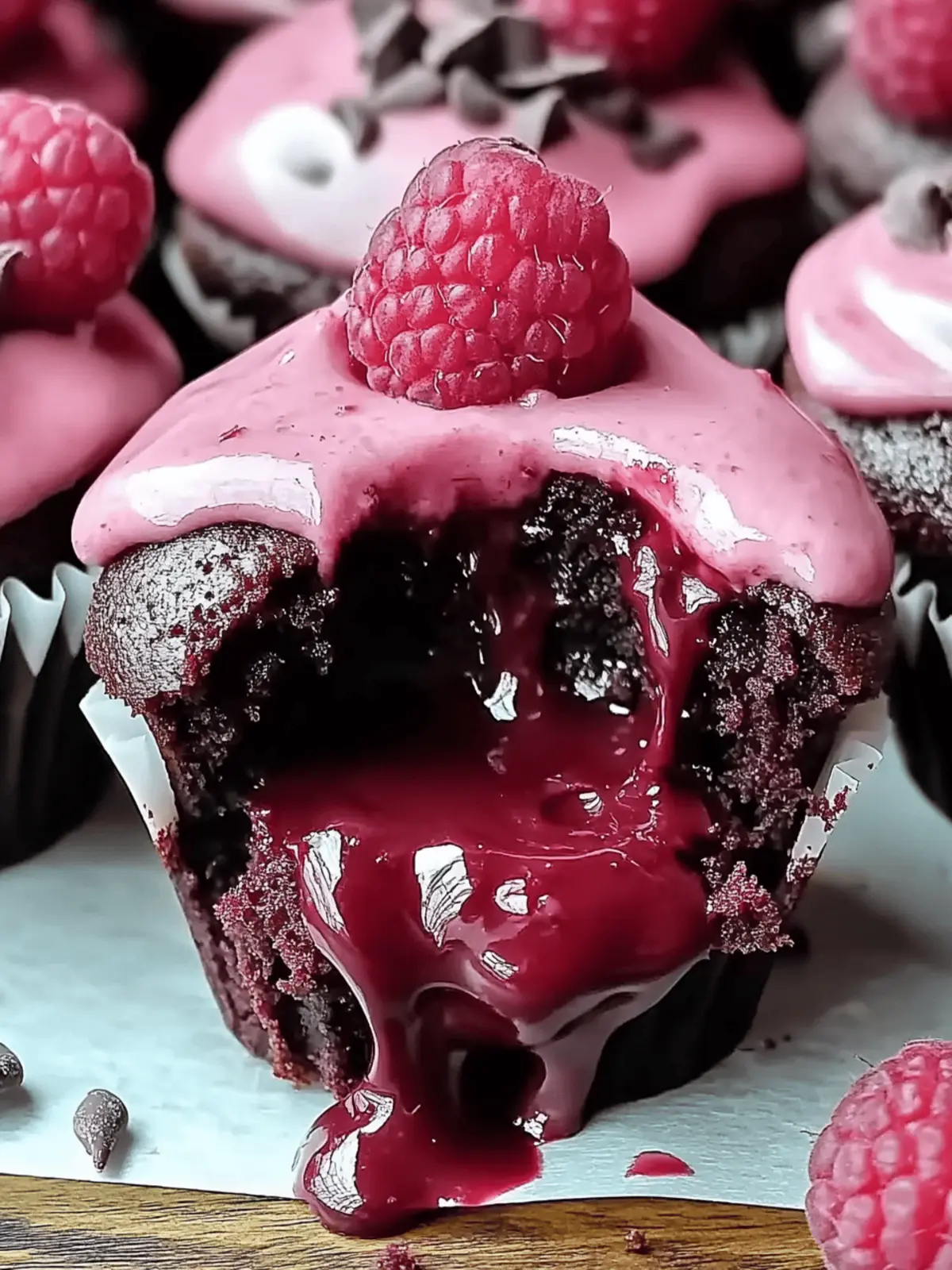 Irresistible Raspberry Chocolate Lava Cupcakes to Indulge In 4 Raspberry Chocolate Lava Cupcakes