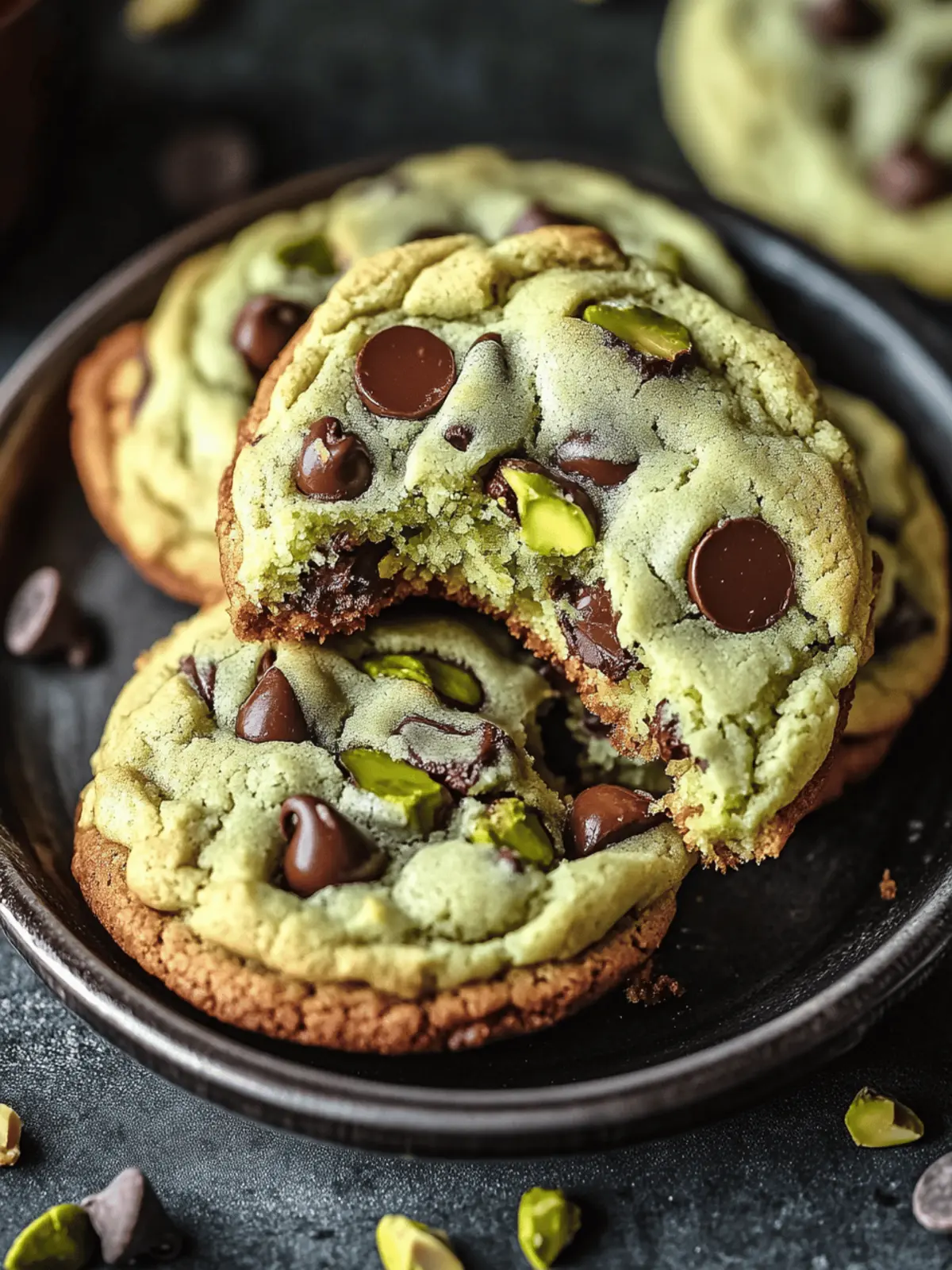 Decadent Pistachio Cream Chocolate Chip Cookies to Love 3 Pistachio Cream Chocolate Chip Cookies