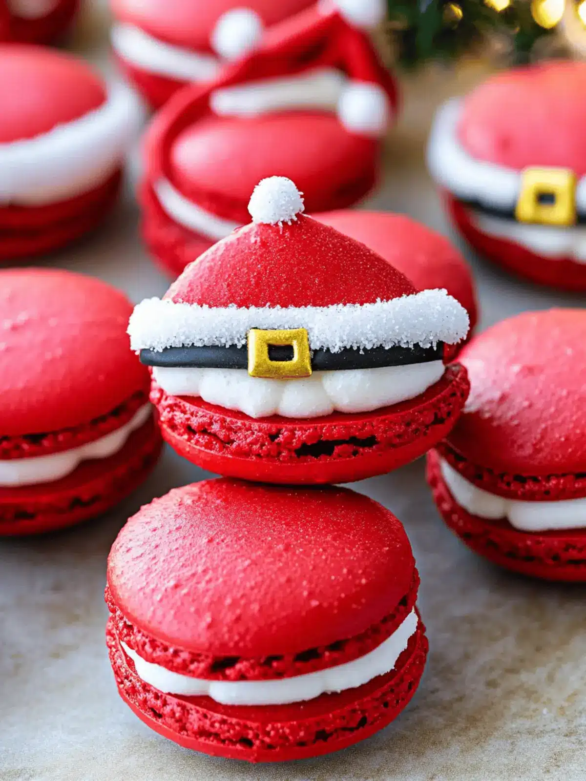 Delicious Santa Claus Macarons to Brighten Your Holidays 2 Santa Claus Macarons