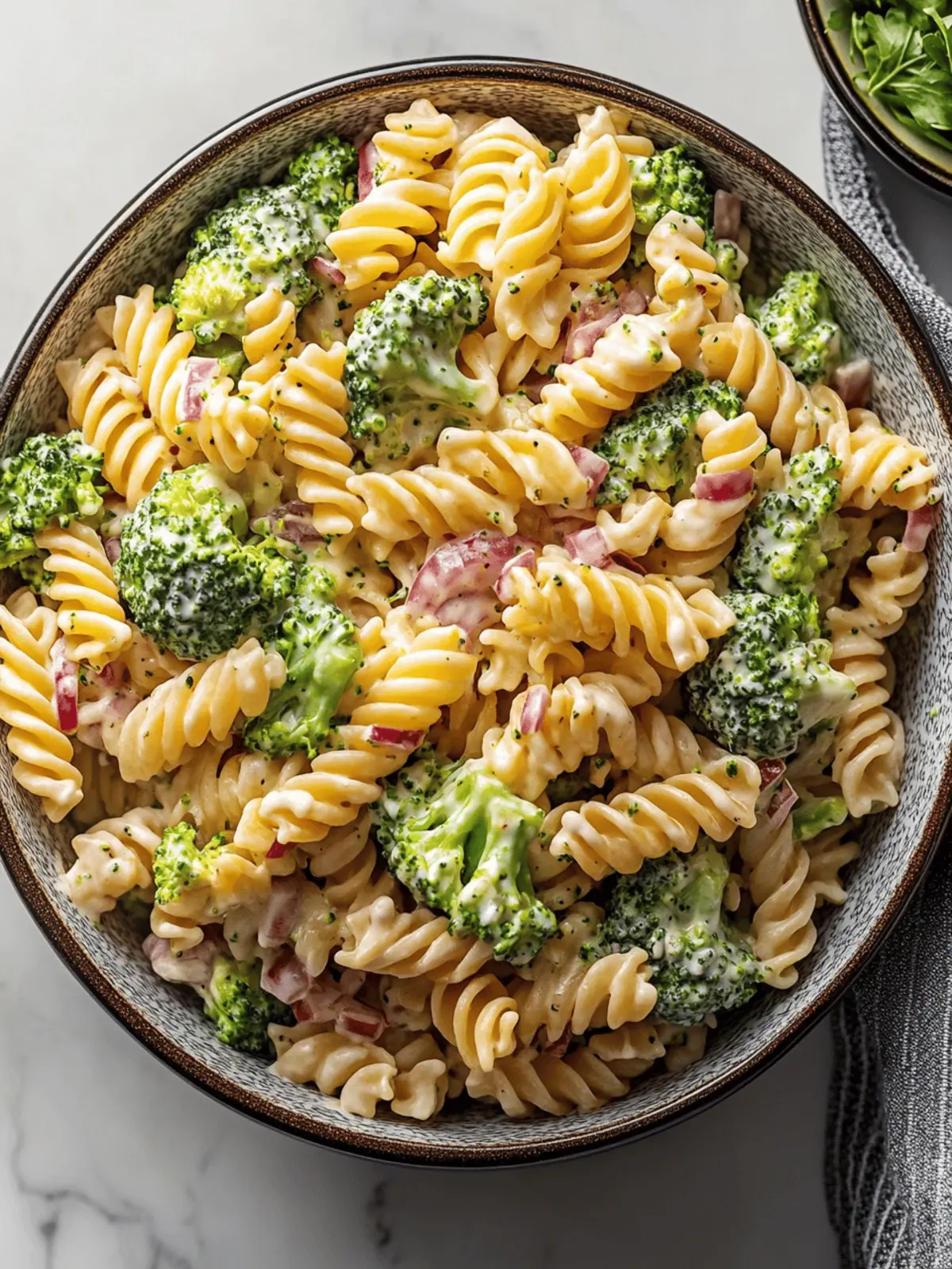 Delicious Broccoli Pasta Salad Ready in 20 Minutes! 5 Broccoli Pasta Salad