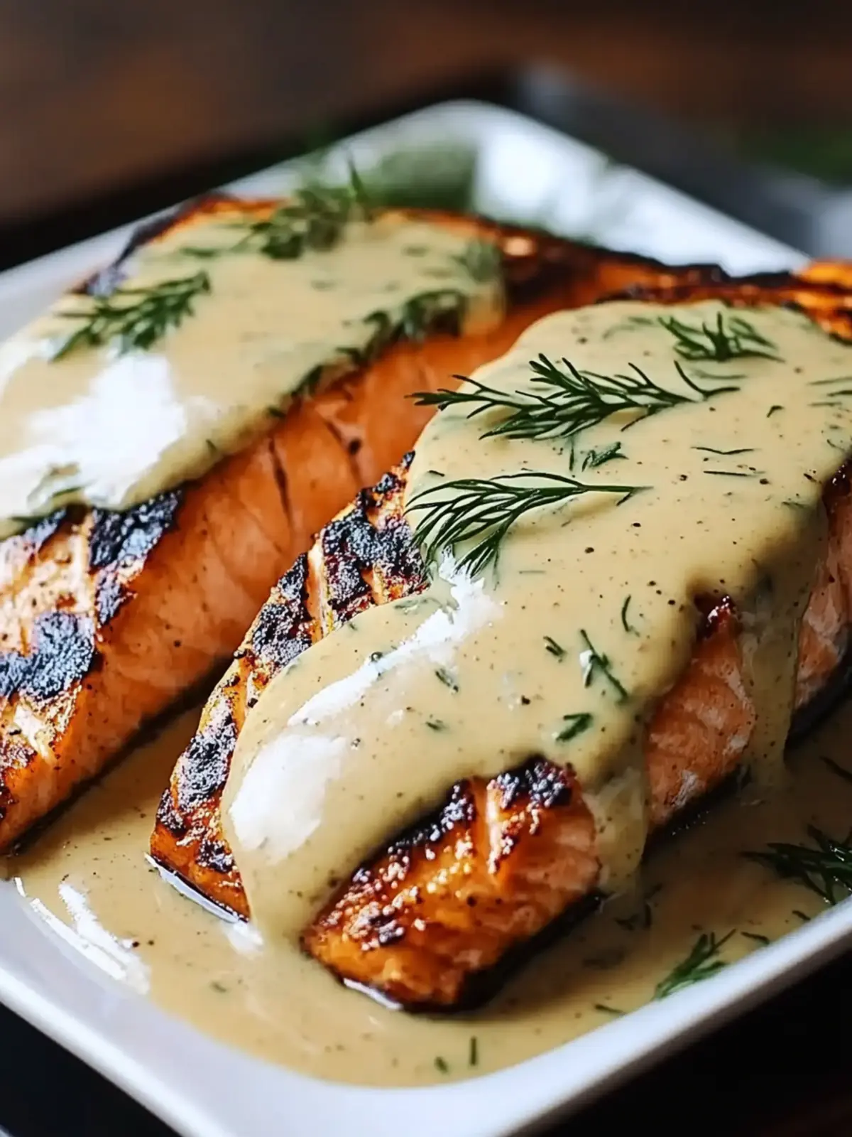Grilled Salmon with Dijon Mustard Sauce: A Flavorful Feast 4 Grilled Salmon with Dijon Mustard Sauce