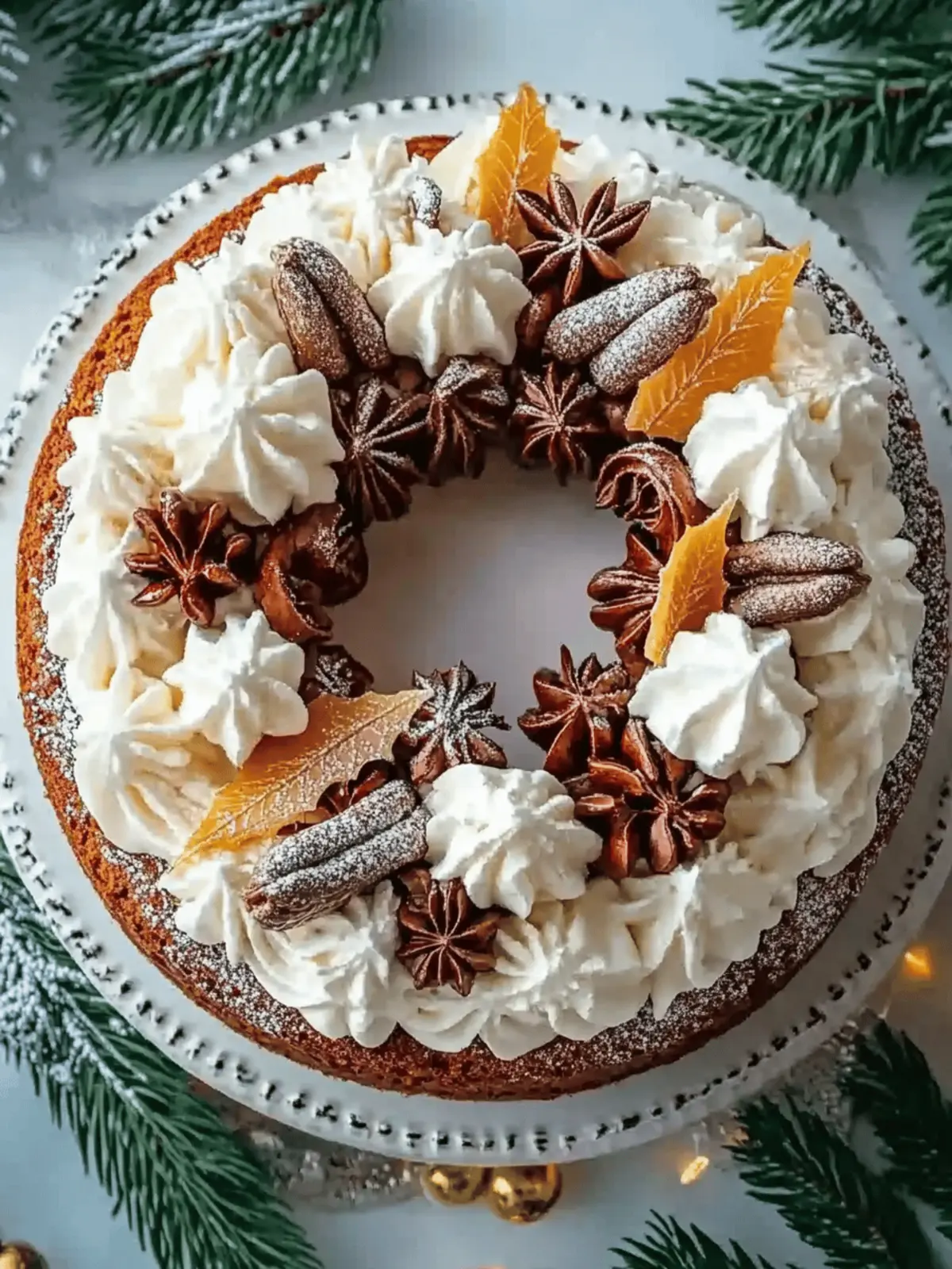 Delightful Spiced Gingerbread Wreath Cake for Cozy Holidays 3 Spiced Gingerbread Wreath Cake