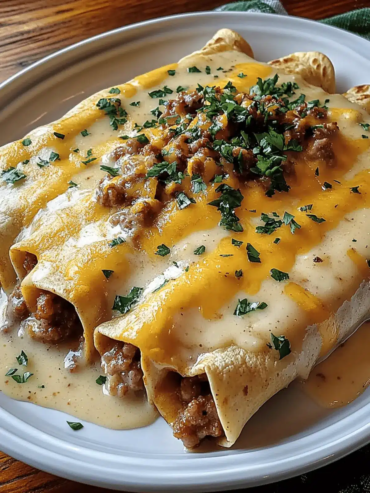 Southern Breakfast Enchiladas with Savory Sausage Gravy Magic 2 Southern Breakfast Enchiladas with Sausage Gravy