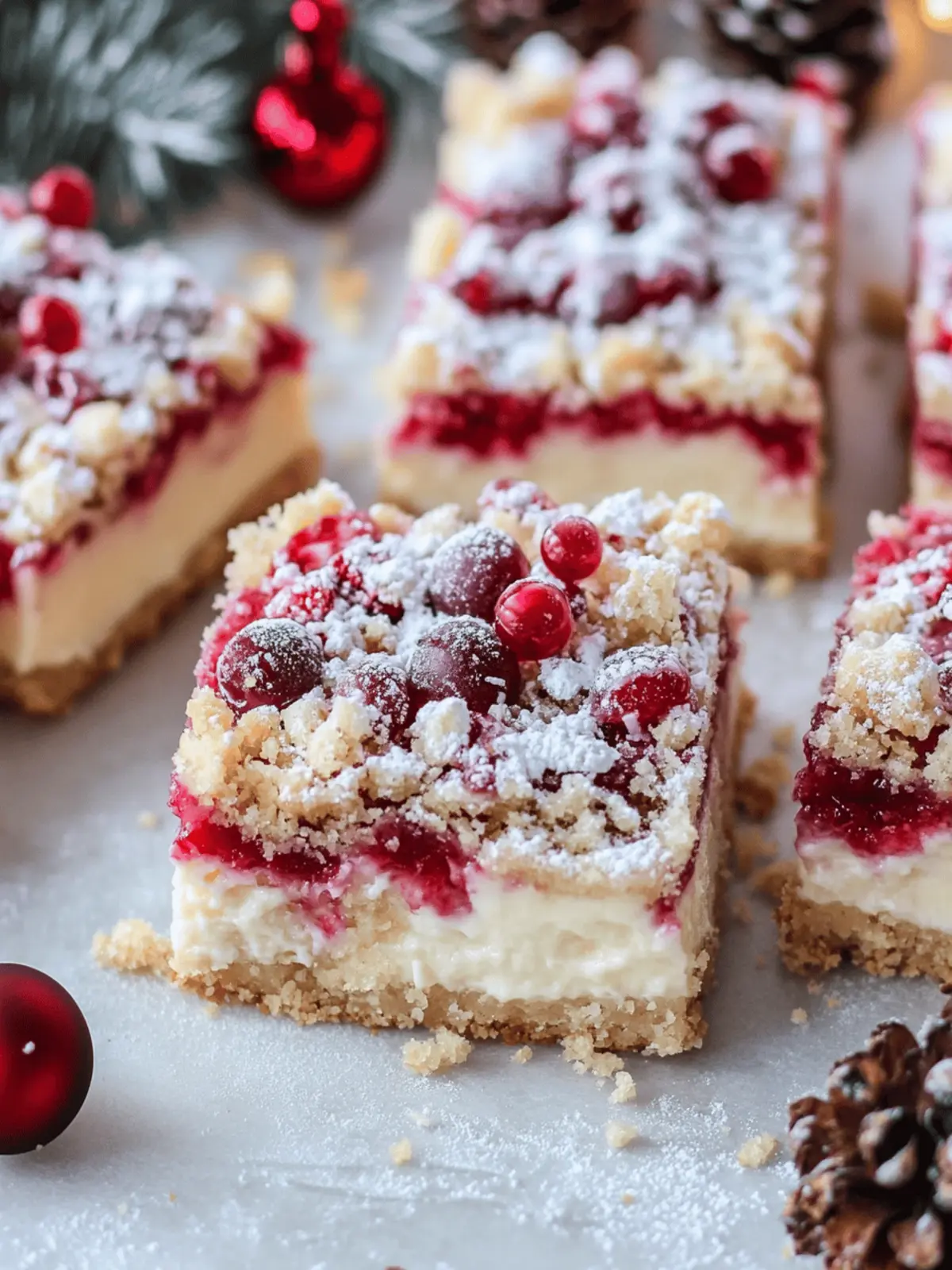 Delicious Christmas Cheesecake Bars with Cherry Bliss 4 Christmas Cheesecake Bars