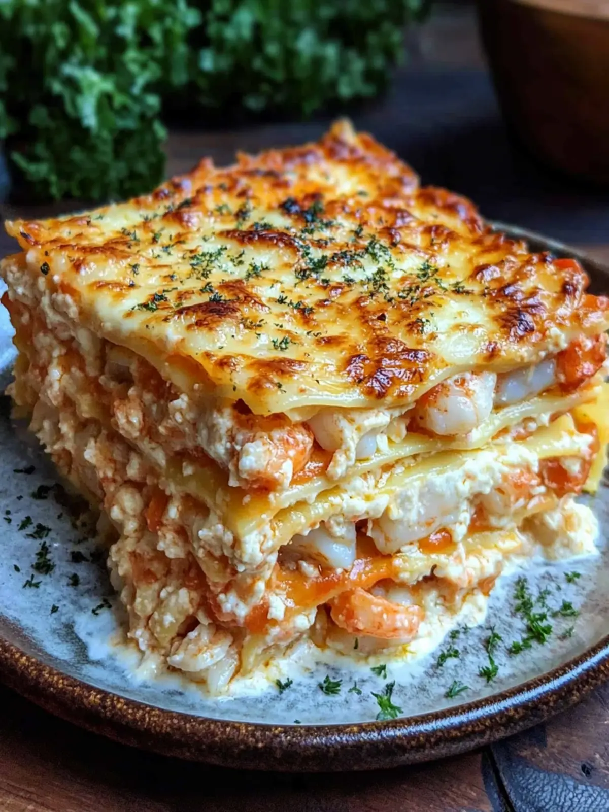 Savory Shrimp Crab Lasagna with Creamy Alfredo Bliss 5 Shrimp Crab Lasagna