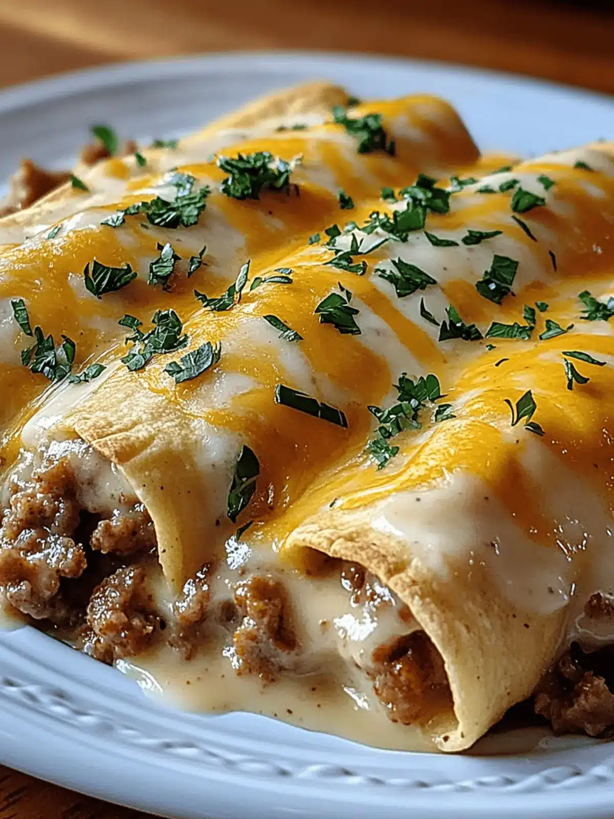 Southern Breakfast Enchiladas with Savory Sausage Gravy Magic 4 Southern Breakfast Enchiladas with Sausage Gravy