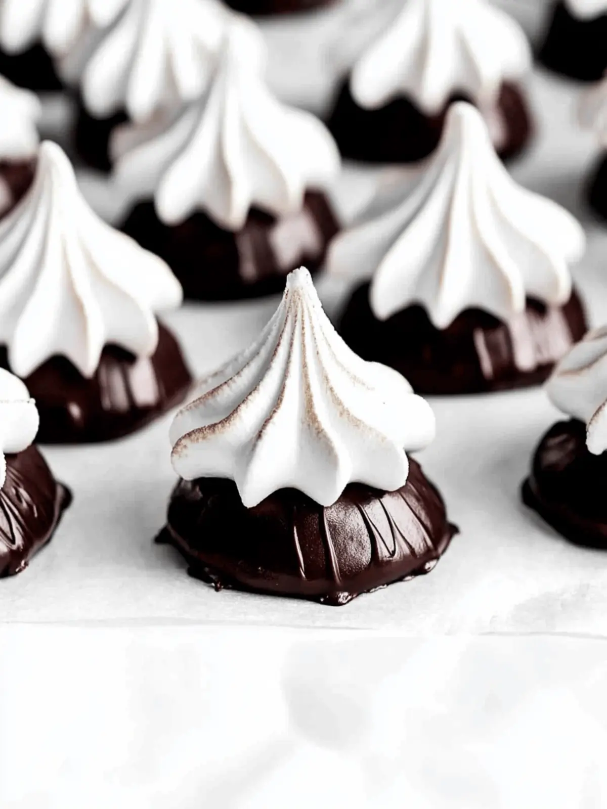 Melt-in-Your-Mouth Chocolate Dipped Meringue Cookies 5 Chocolate Dipped Meringue Cookies