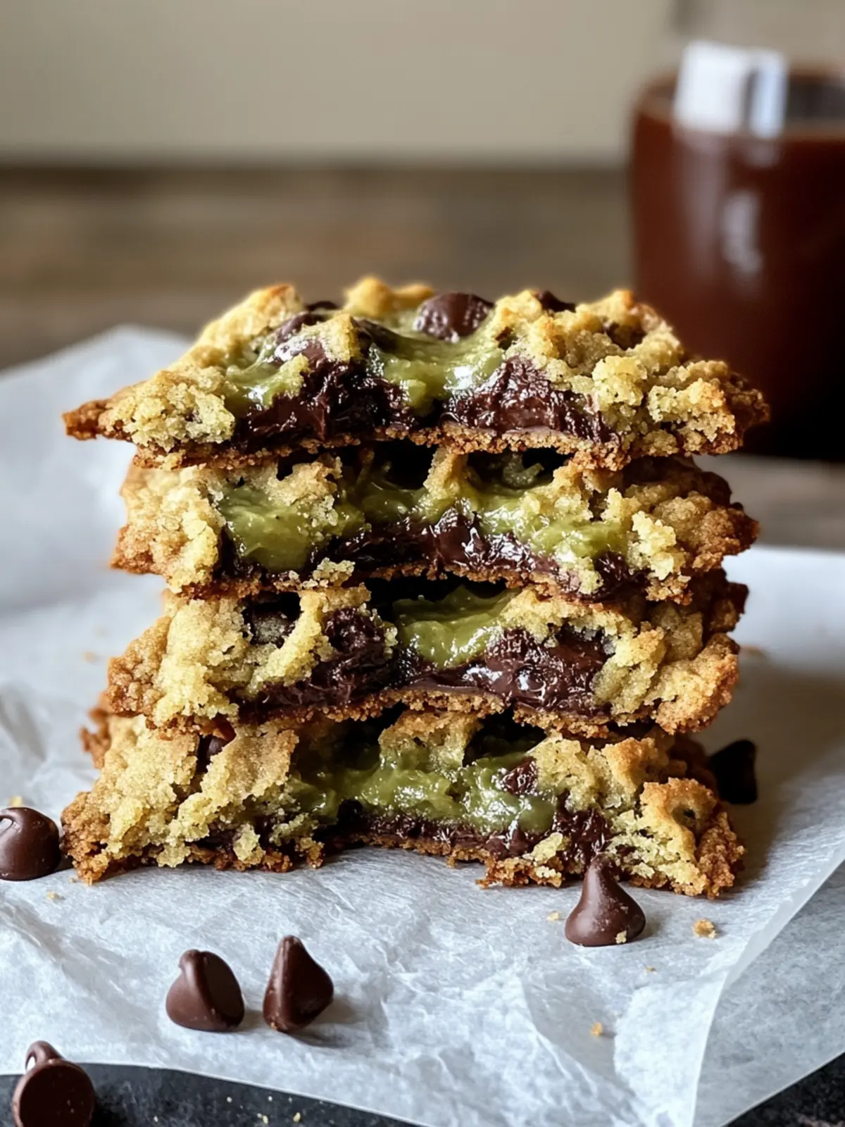 Brown Butter Dubai Chocolate Chip Cookies with a Pistachio Twist 3 Brown Butter Dubai Chocolate Chip Cookies