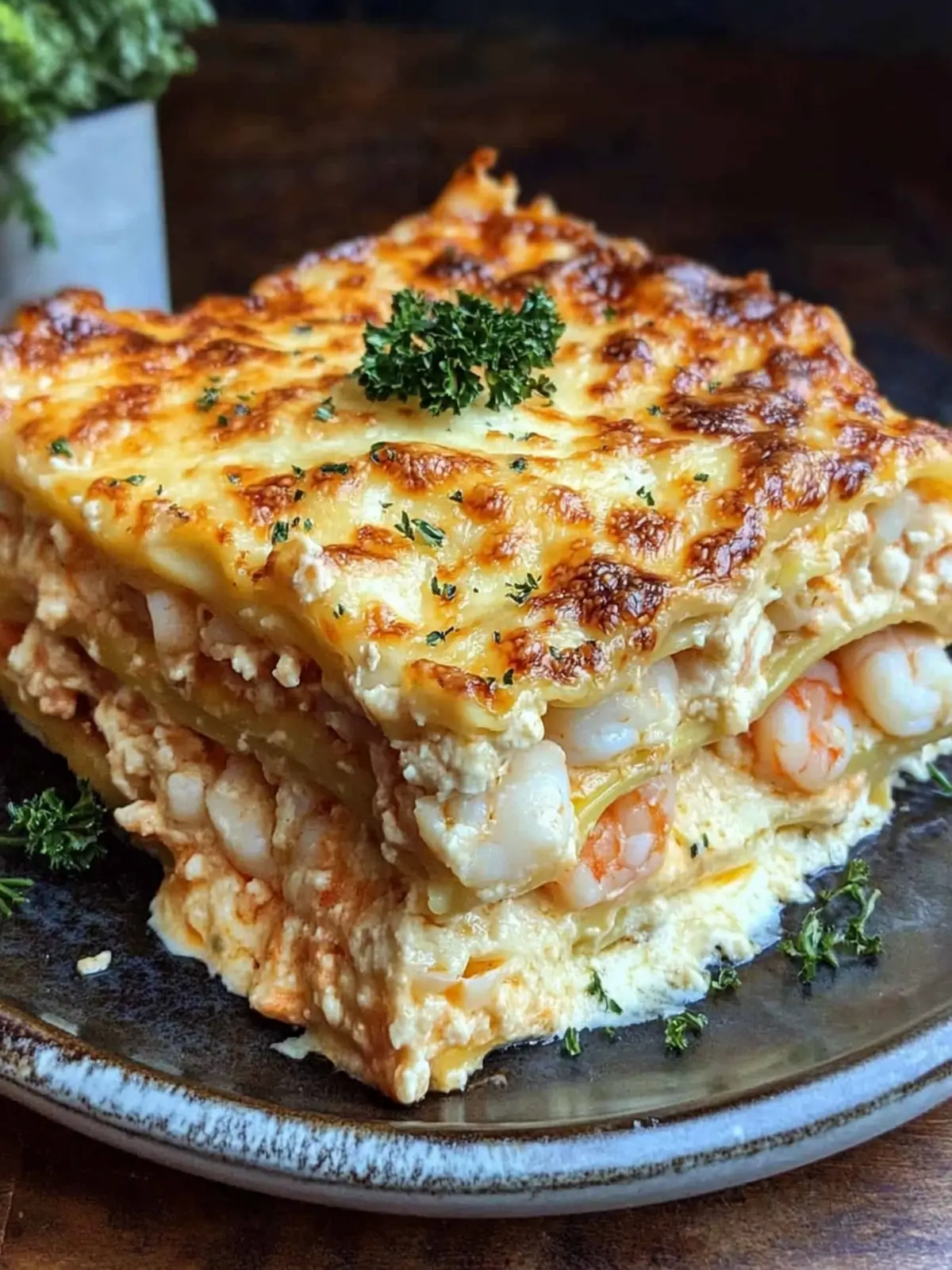 Savory Shrimp Crab Lasagna with Creamy Alfredo Bliss 3 Shrimp Crab Lasagna