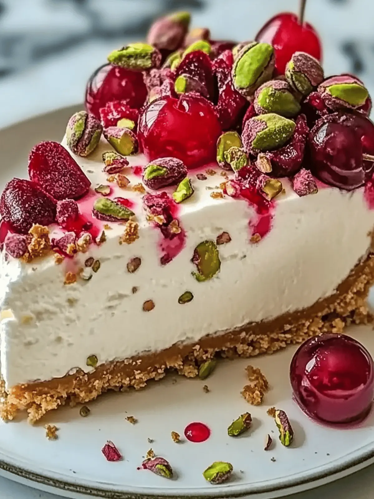 Decadent Cherry Pistachio Cheesecake for Sweet Celebrations 4 Cherry Pistachio Cheesecake