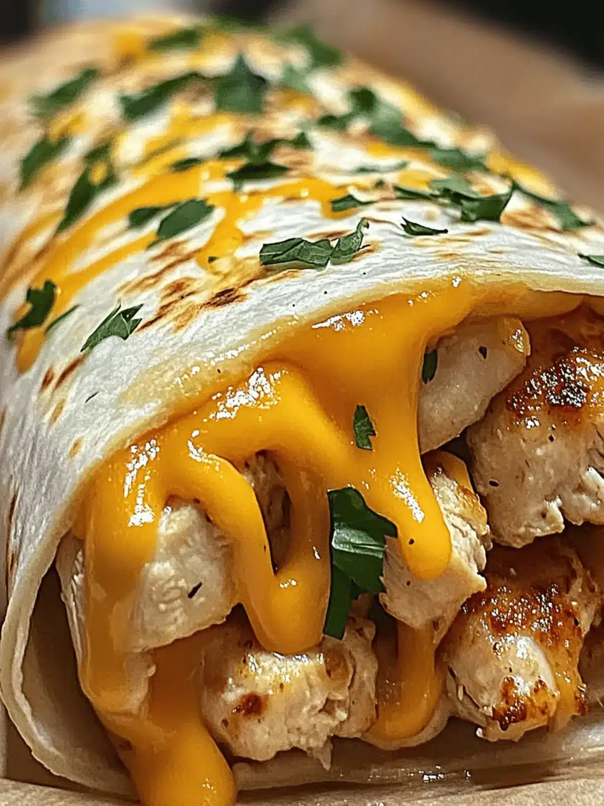 Ooey-Gooey Cheesy Garlic Chicken Wraps in Just 25 Minutes 5 Ooey-Gooey Cheesy Garlic Chicken Wraps