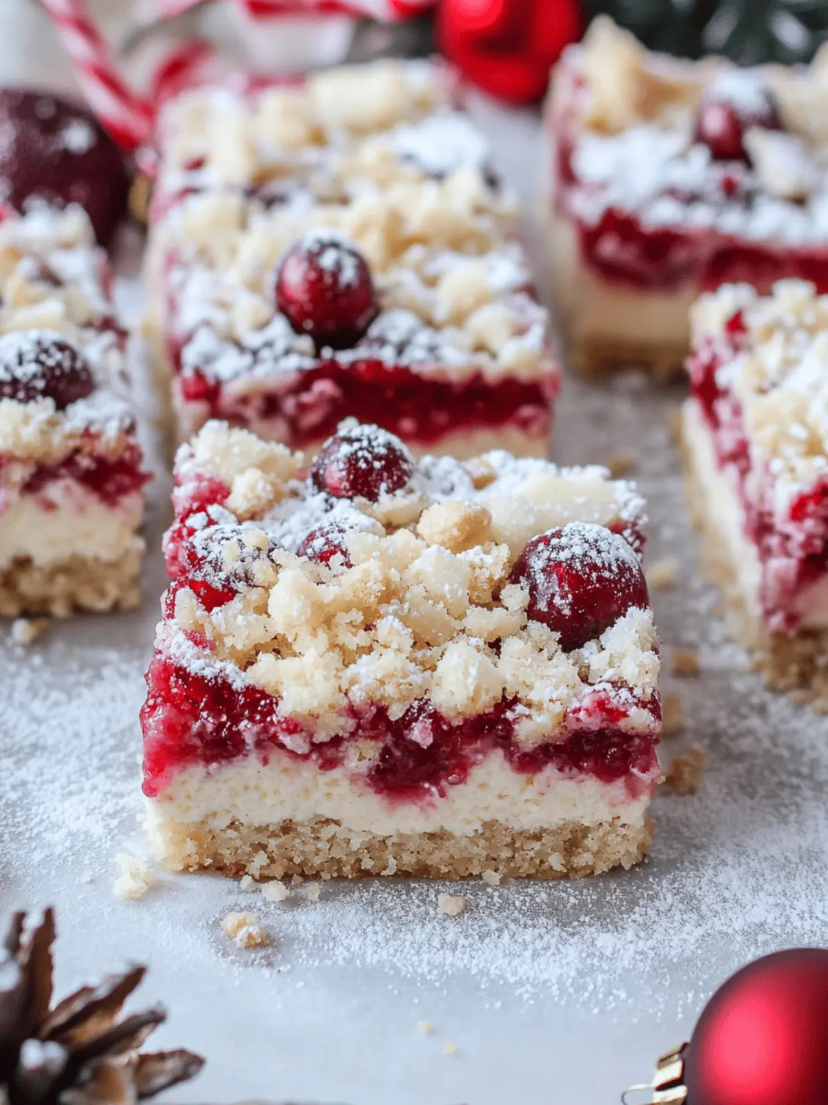 Delicious Christmas Cheesecake Bars with Cherry Bliss 2 Christmas Cheesecake Bars