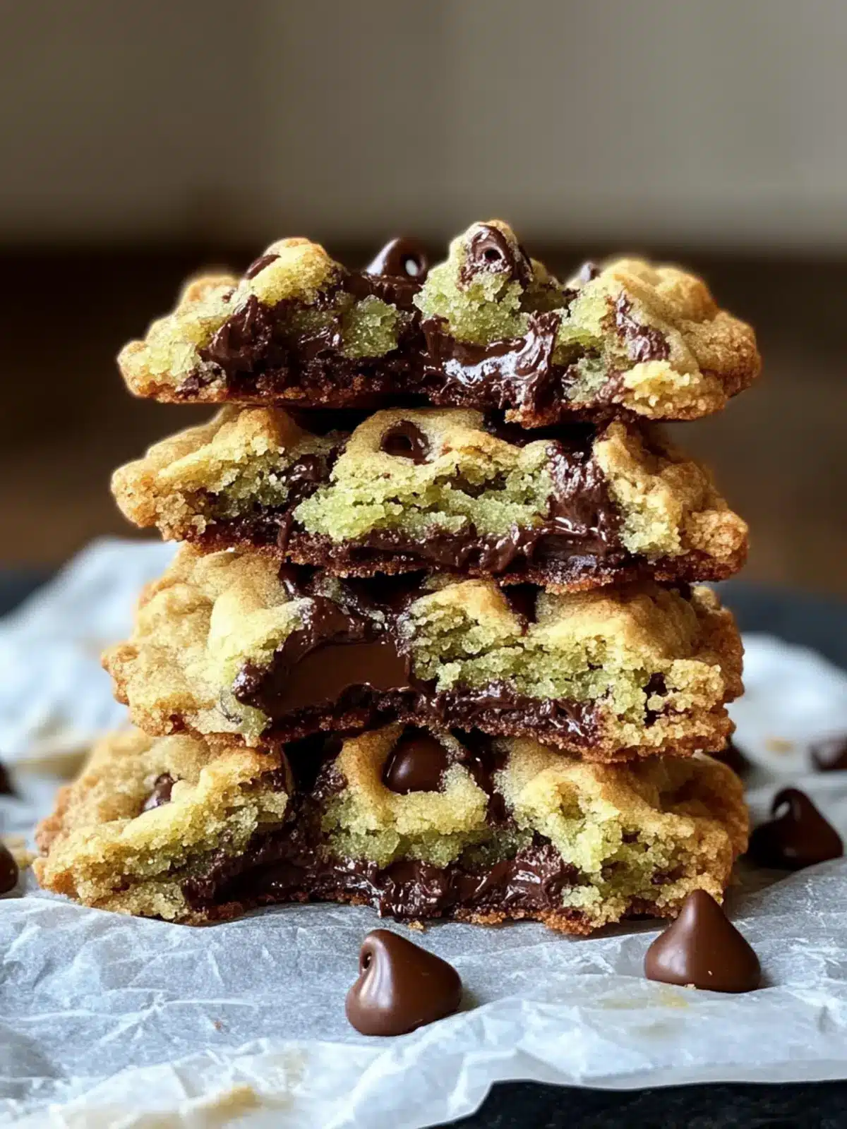 Brown Butter Dubai Chocolate Chip Cookies with a Pistachio Twist 5 Brown Butter Dubai Chocolate Chip Cookies