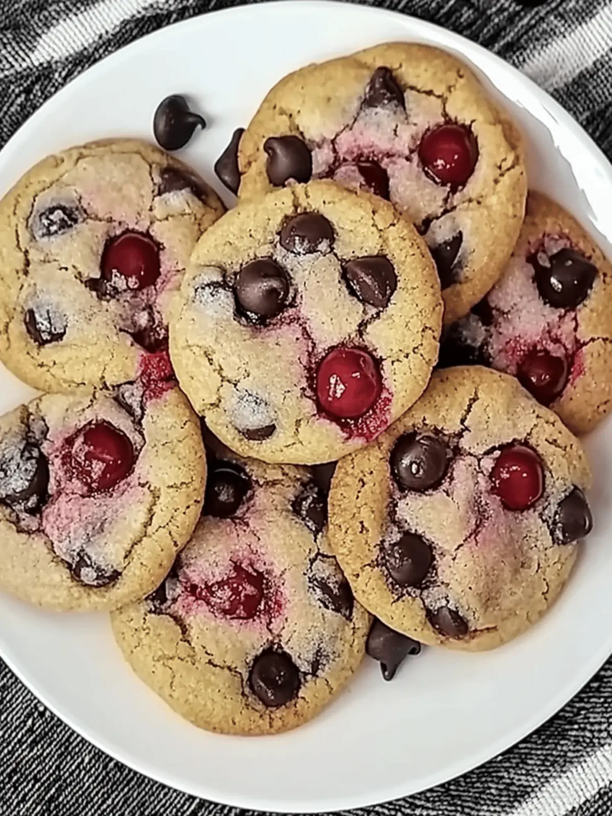Maraschino Cherry Chocolate Chip Cookies with a Chewy Surprise 5 Maraschino Cherry Chocolate Chip Cookies