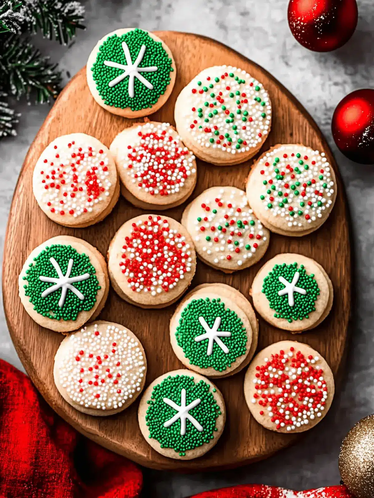 Stacked Christmas Sprinkle Cookies: Festive Fun for Everyone 3 stacked Christmas sprinkle cookies