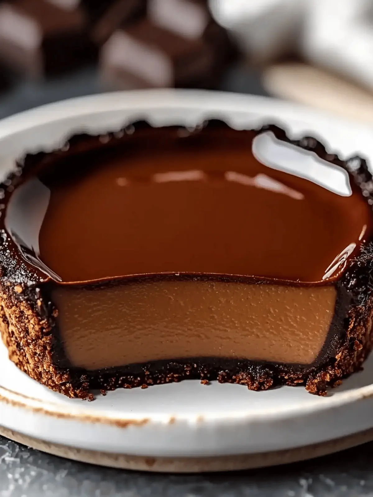 Indulge in Rich French Chocolate Flan with Crisp Tart Base 3 French Chocolate Flan