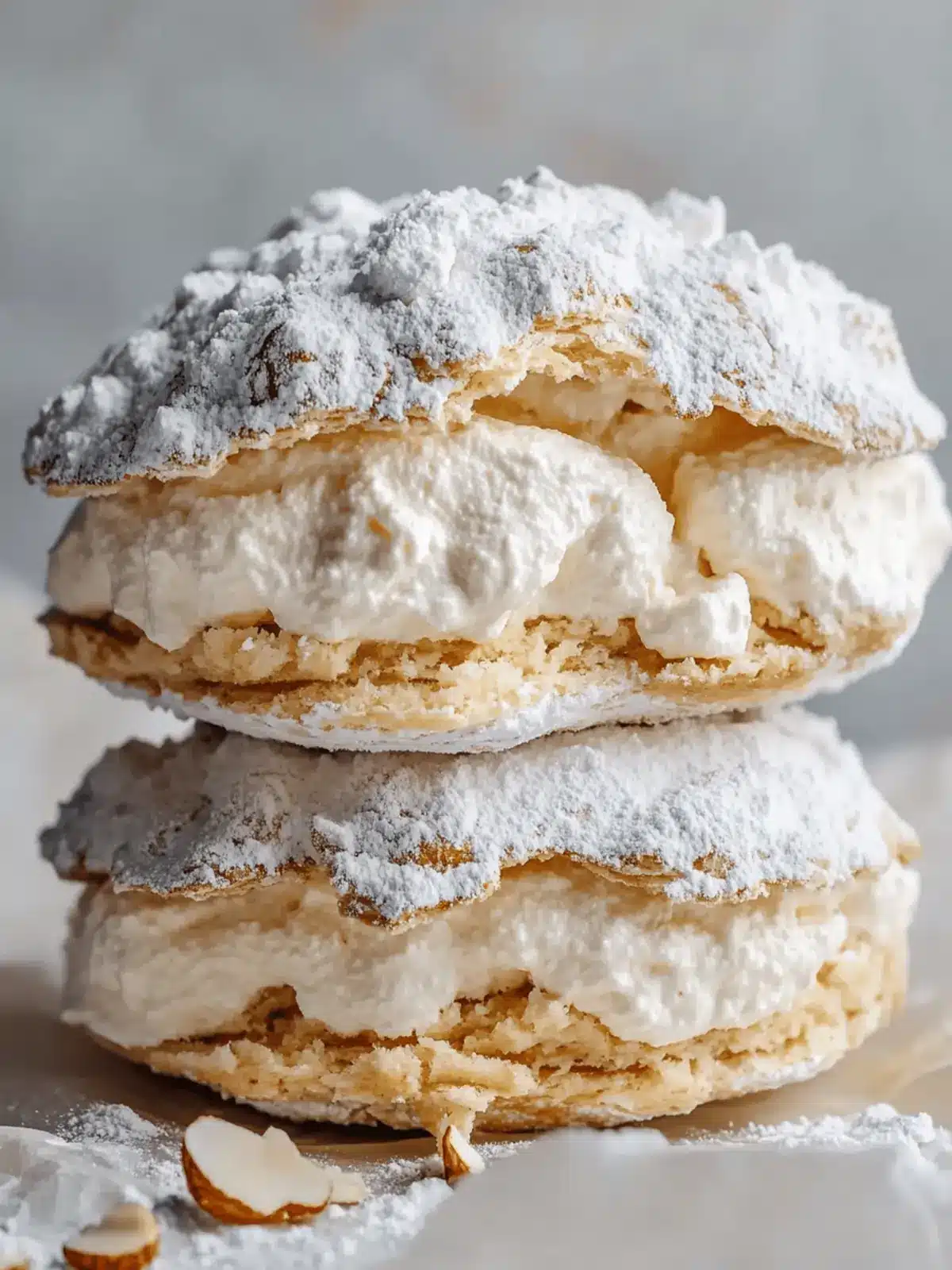 Almond Dacquoise Cream Clouds - French Elegance Made Easy 5 Almond Dacquoise Cream Clouds