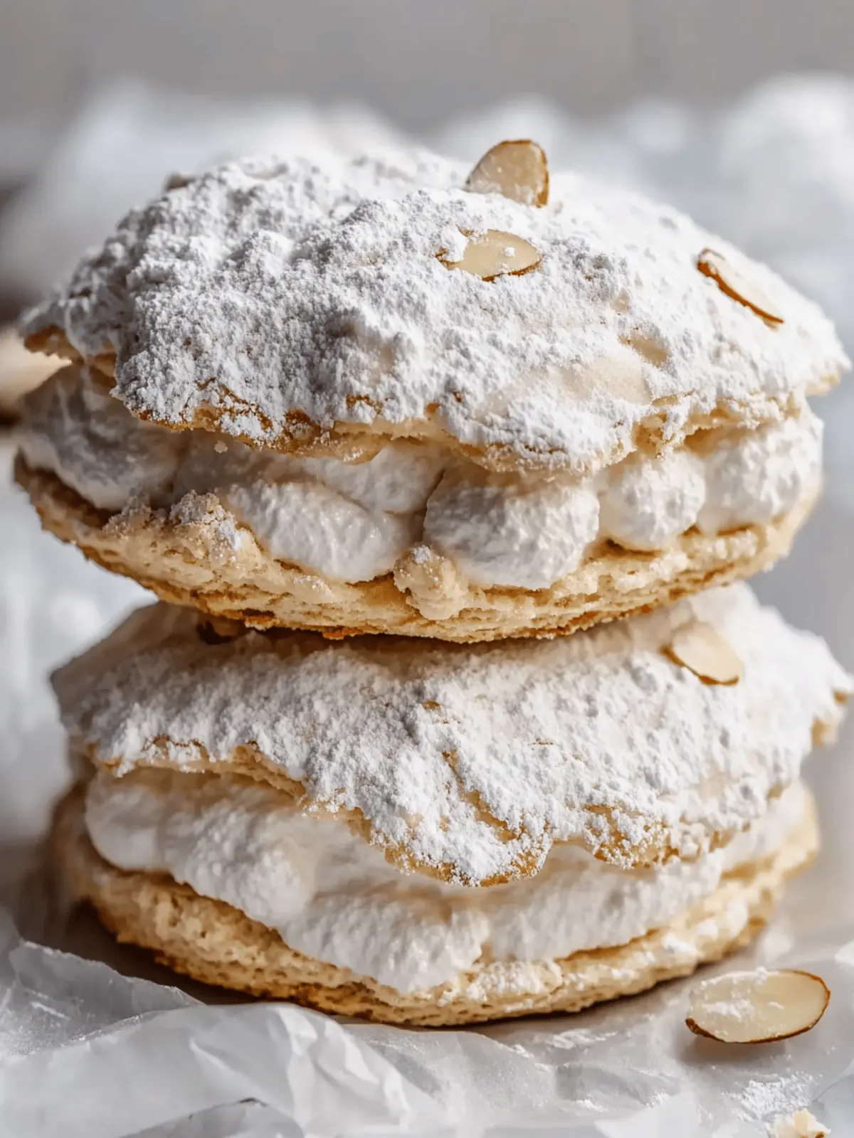 Almond Dacquoise Cream Clouds - French Elegance Made Easy 2 Almond Dacquoise Cream Clouds