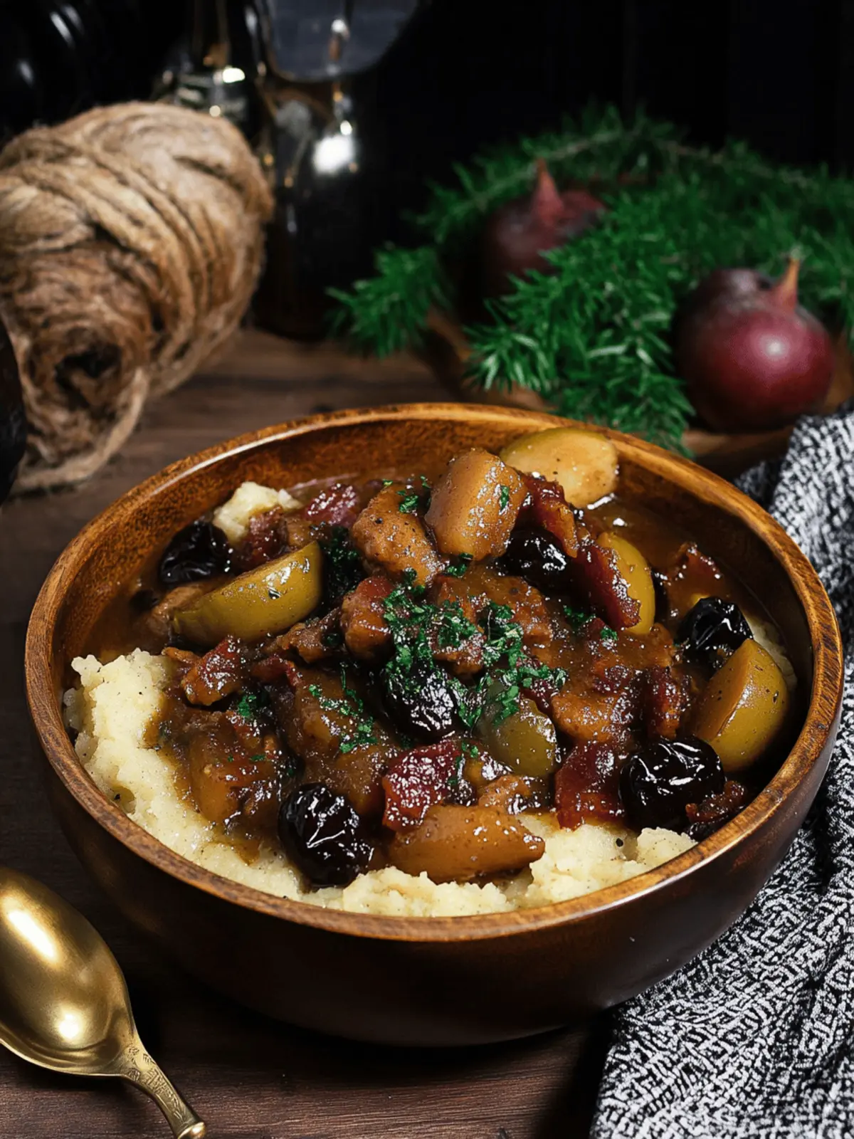 Pork Stew with Bacon, Apples, and Prunes for Cozy Nights 3 Pork Stew with Bacon, Apples, and Prunes