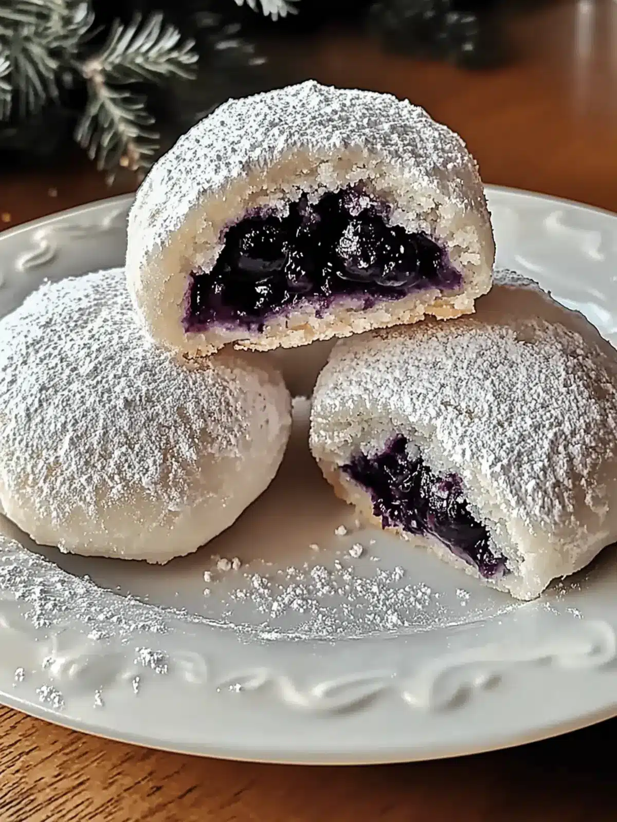 Blueberry-Filled Almond Snowball Cookies for Sweet Moments 4 Blueberry-Filled Almond Snowball Cookies