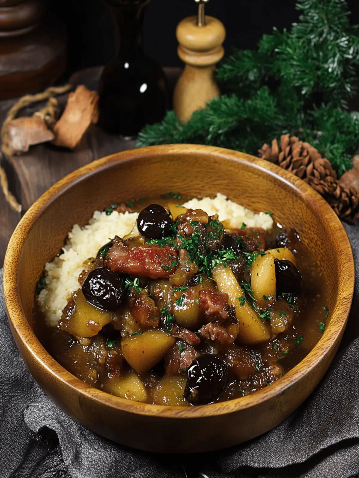 Pork Stew with Bacon, Apples, and Prunes for Cozy Nights 4 Pork Stew with Bacon, Apples, and Prunes