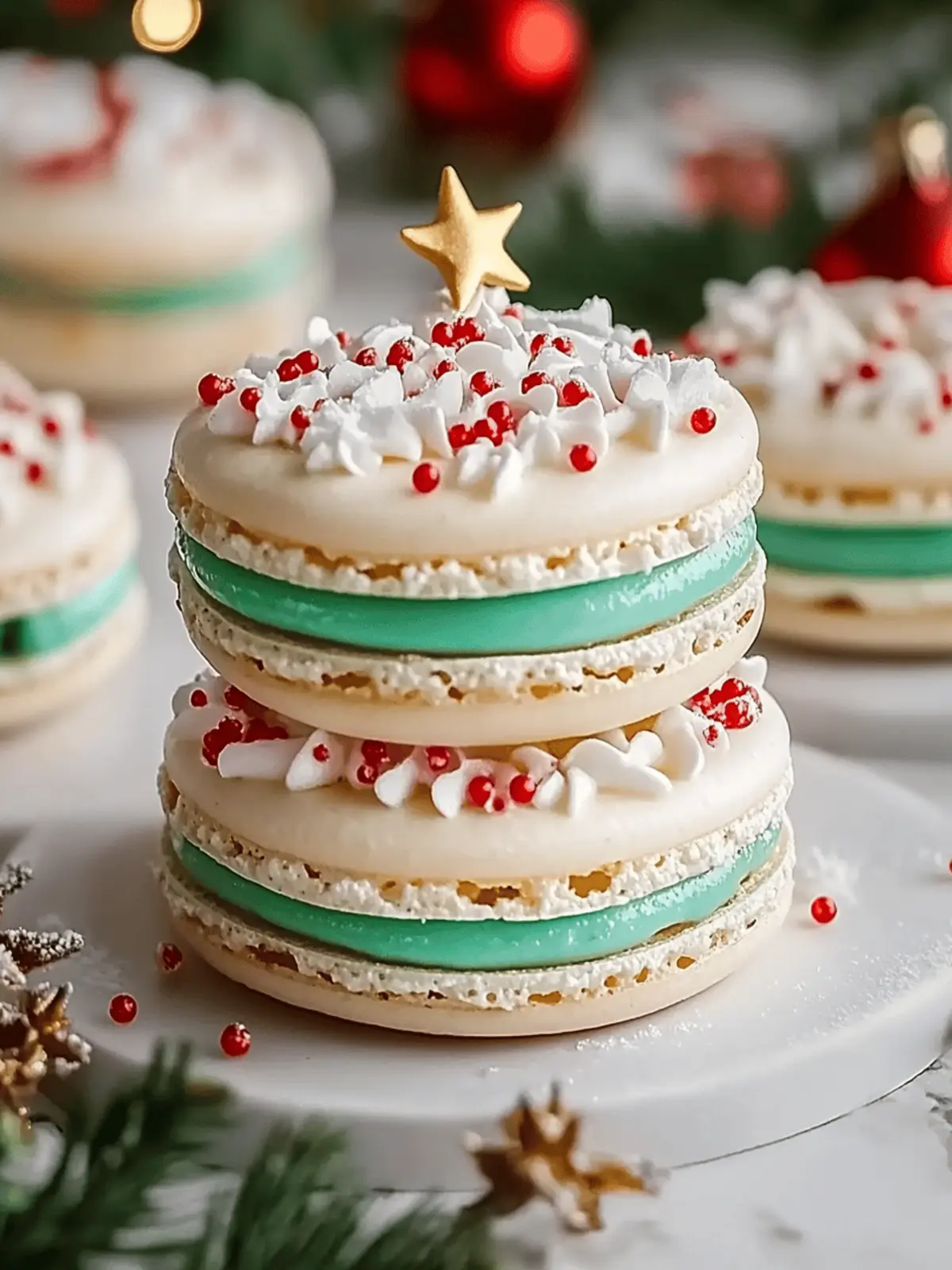 Jaw-Dropping Christmas Tree Cake Macarons You Must Try! 2 Christmas Tree Cake Macarons