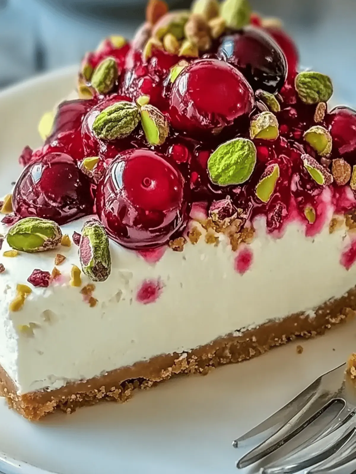 Decadent Cherry Pistachio Cheesecake for Sweet Celebrations 2 Cherry Pistachio Cheesecake