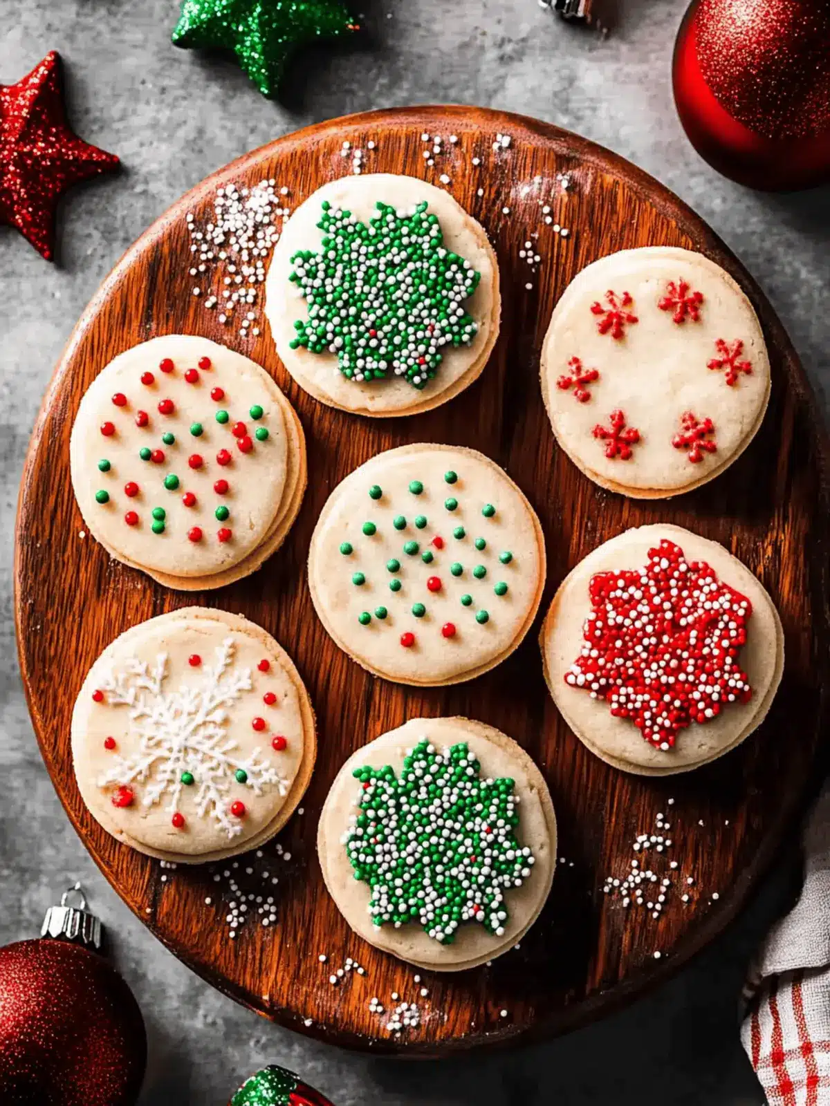Stacked Christmas Sprinkle Cookies: Festive Fun for Everyone 2 stacked Christmas sprinkle cookies
