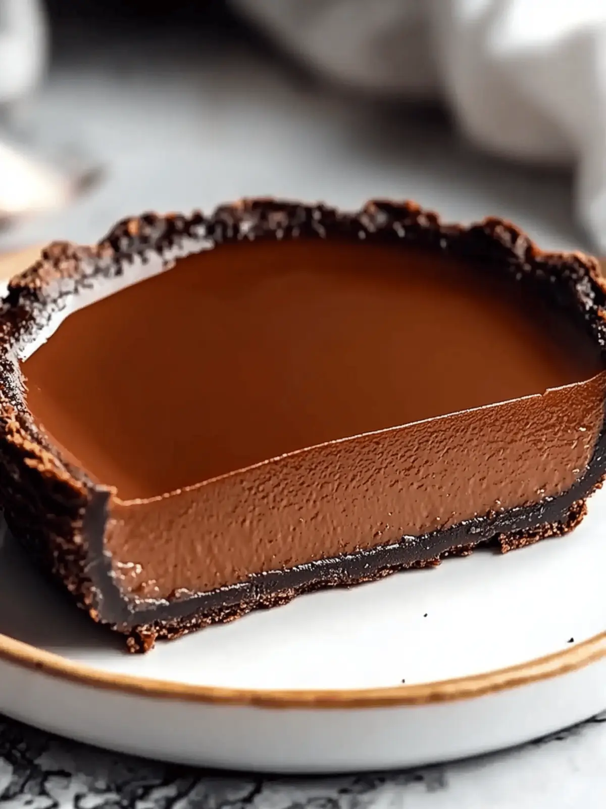Indulge in Rich French Chocolate Flan with Crisp Tart Base 2 French Chocolate Flan