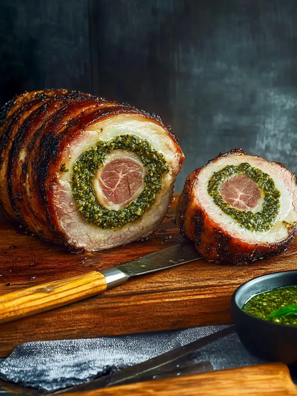Savor This Pork Loin Stuffed with Pesto and Prosciutto Delight 4 Pork Loin Stuffed with Pesto and Prosciutto