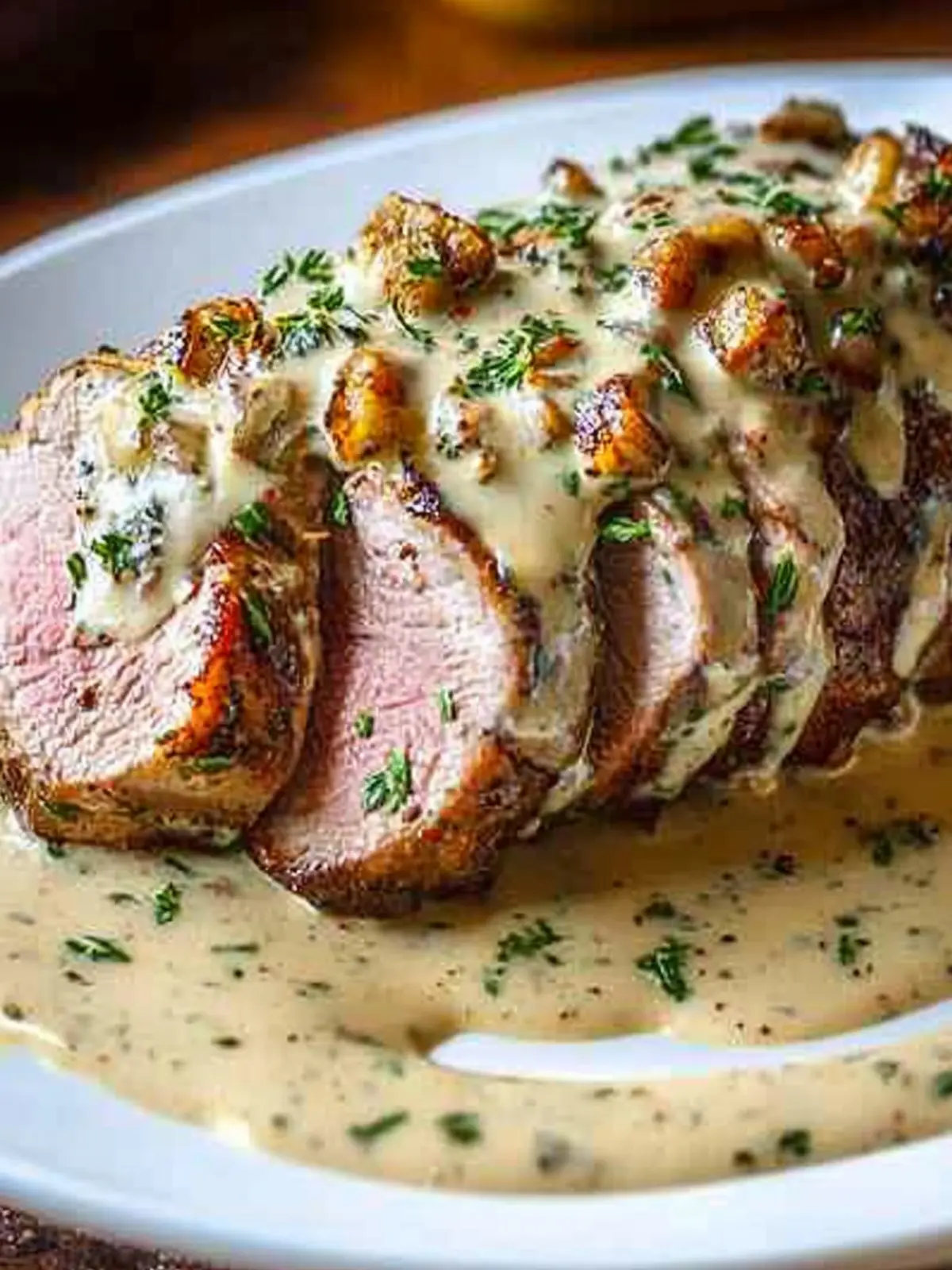 Savory Pork Tenderloin with Dijon Cream Sauce Bliss 5 Pork Tenderloin with Dijon Cream Sauce