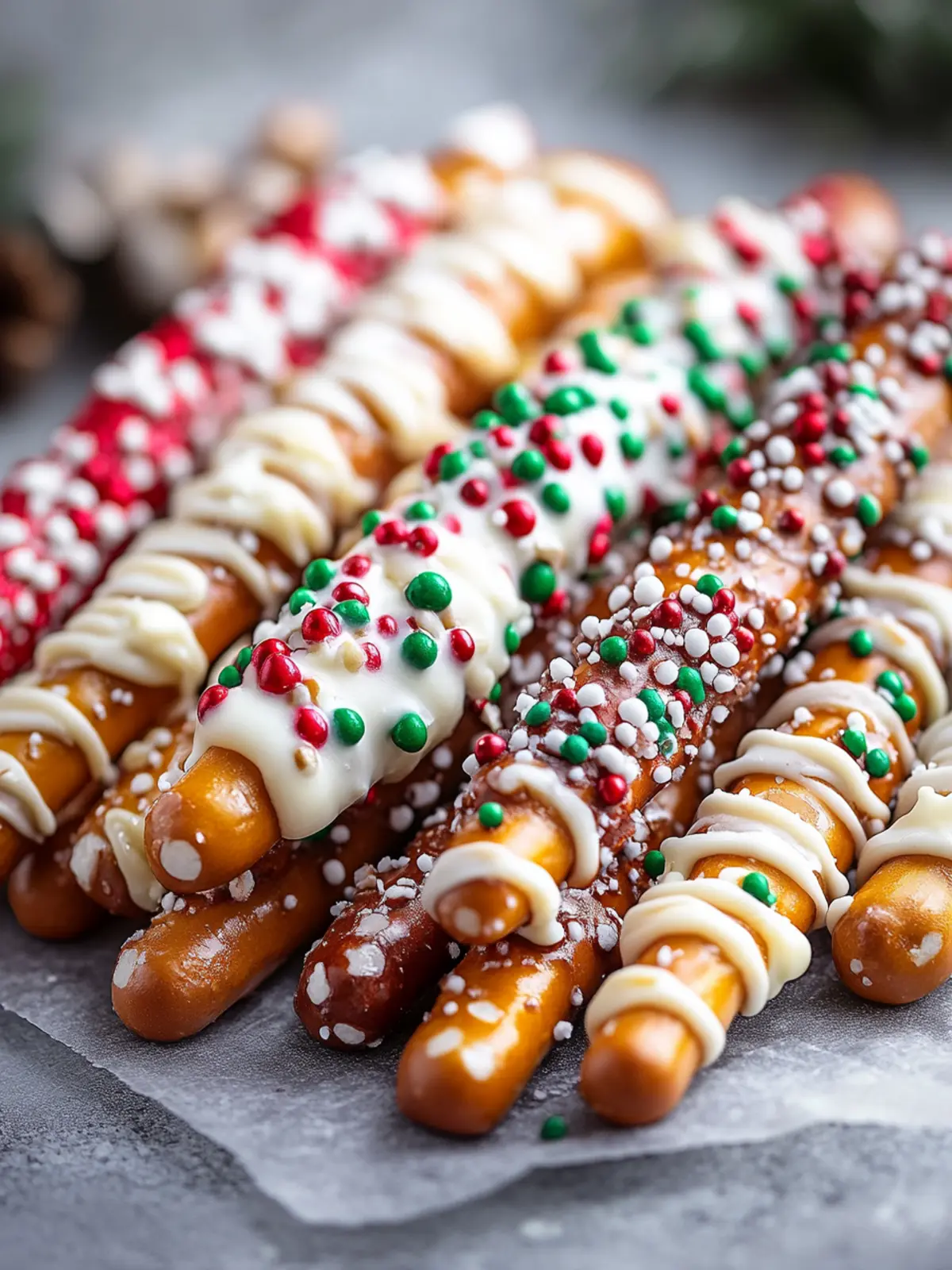 Christmas Pretzel Rods Recipe
