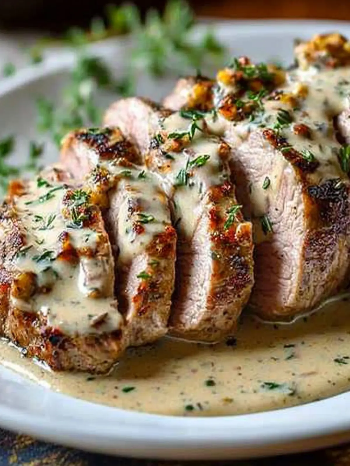 Savory Pork Tenderloin with Dijon Cream Sauce Bliss 4 Pork Tenderloin with Dijon Cream Sauce