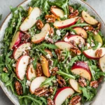 Delicious Apple Arugula Salad Topped with Toasted Pecans 3 Apple Arugula Salad
