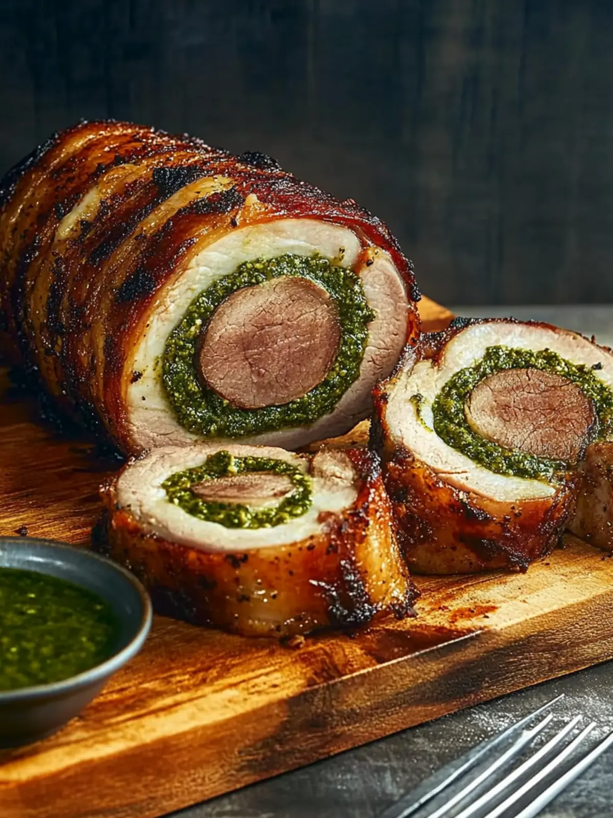 Savor This Pork Loin Stuffed with Pesto and Prosciutto Delight 2 Pork Loin Stuffed with Pesto and Prosciutto